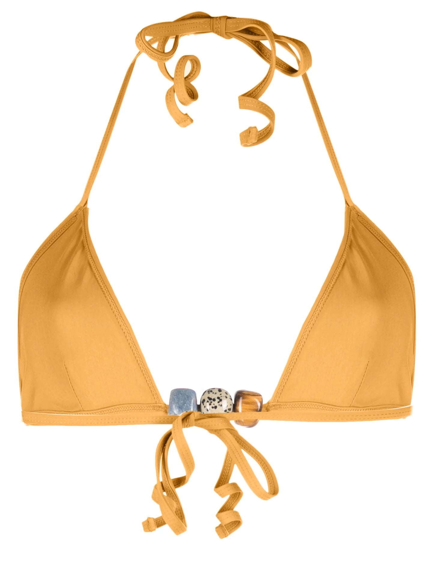 gemstone-embellished triangle bikini top