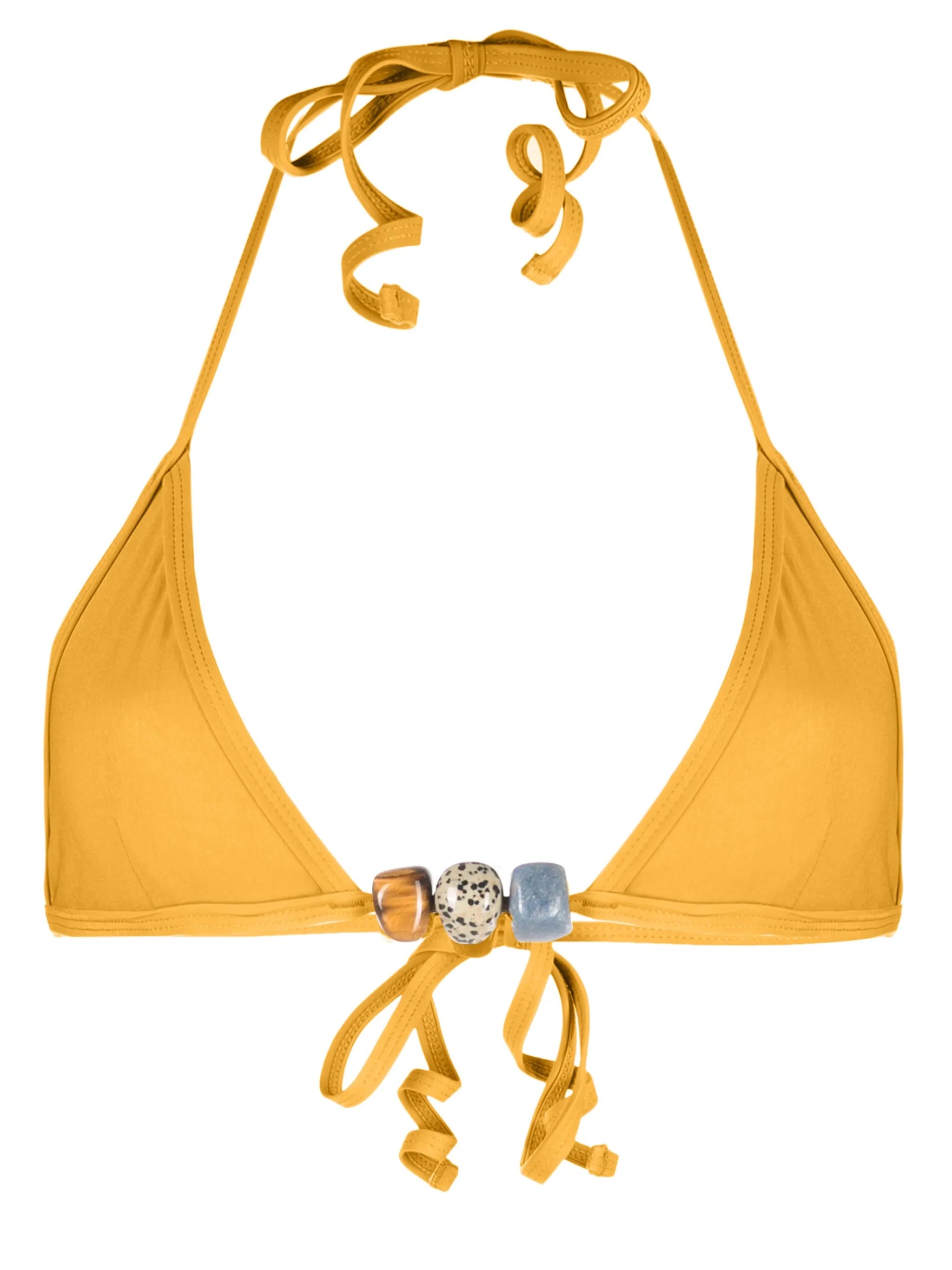 gemstone-embellished triangle bikini top