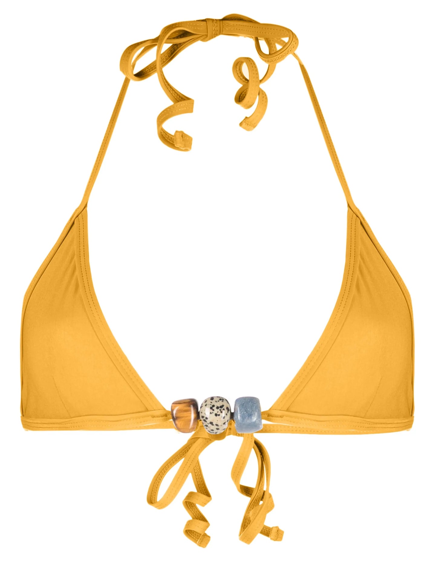gemstone-embellished triangle bikini top