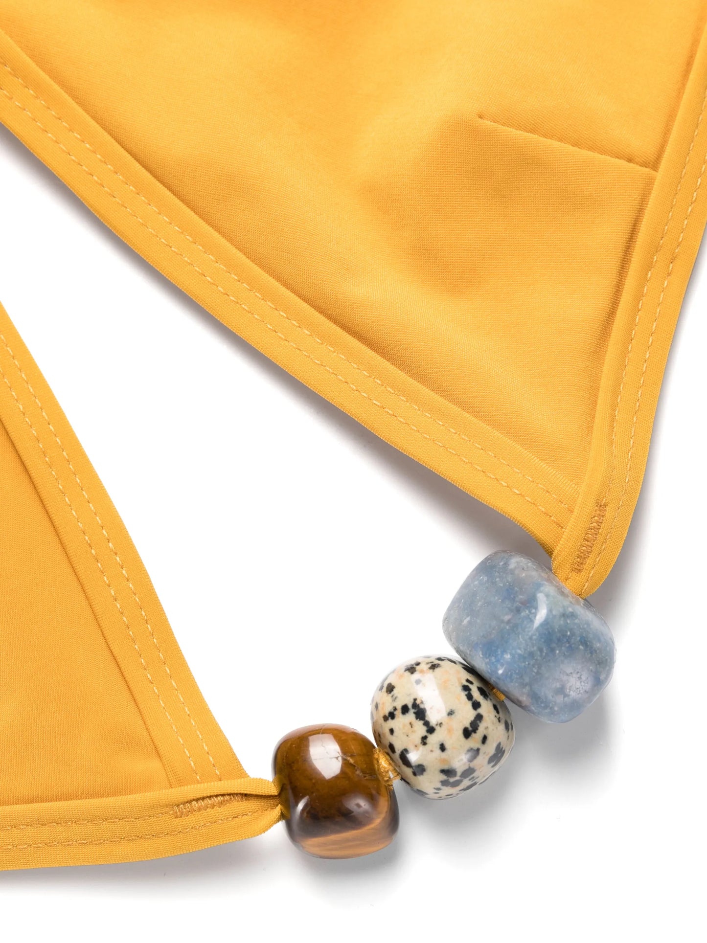 gemstone-embellished triangle bikini top