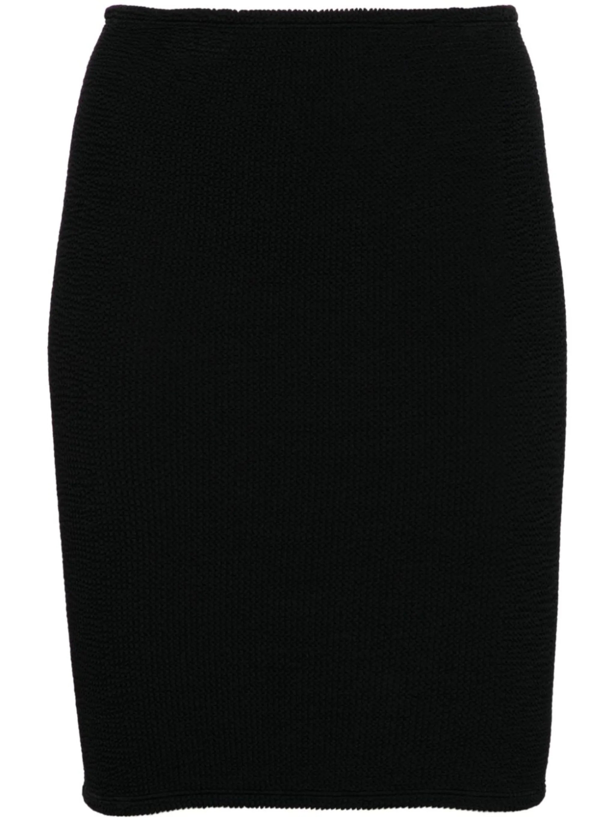 crinkled-finish mini skirt