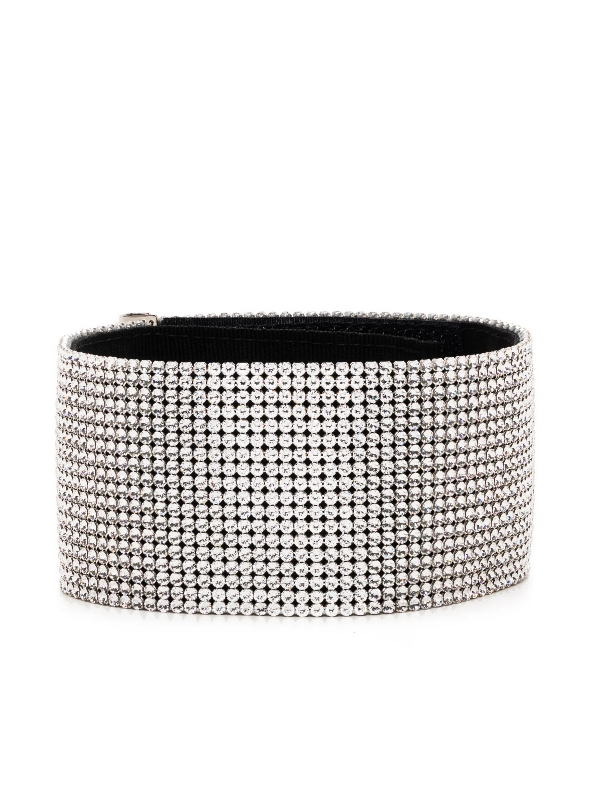 crystal mesh chocker necklace