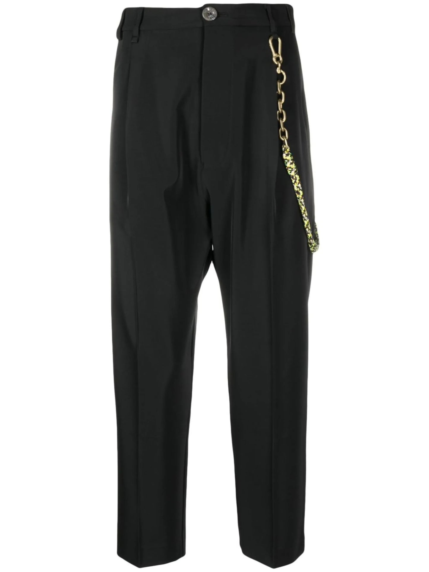 pleated tapered trousers