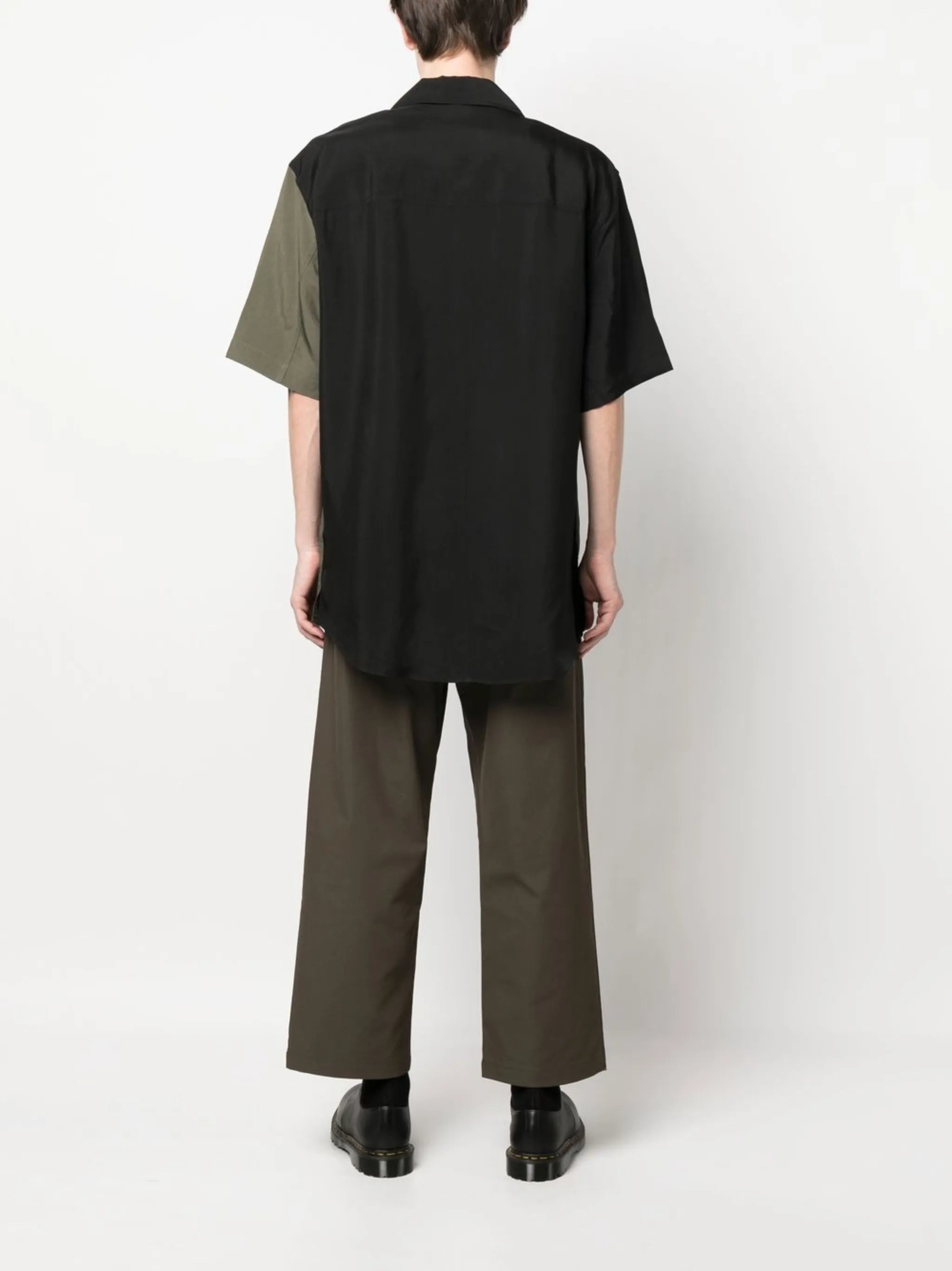 two-tone camp-collar shirt