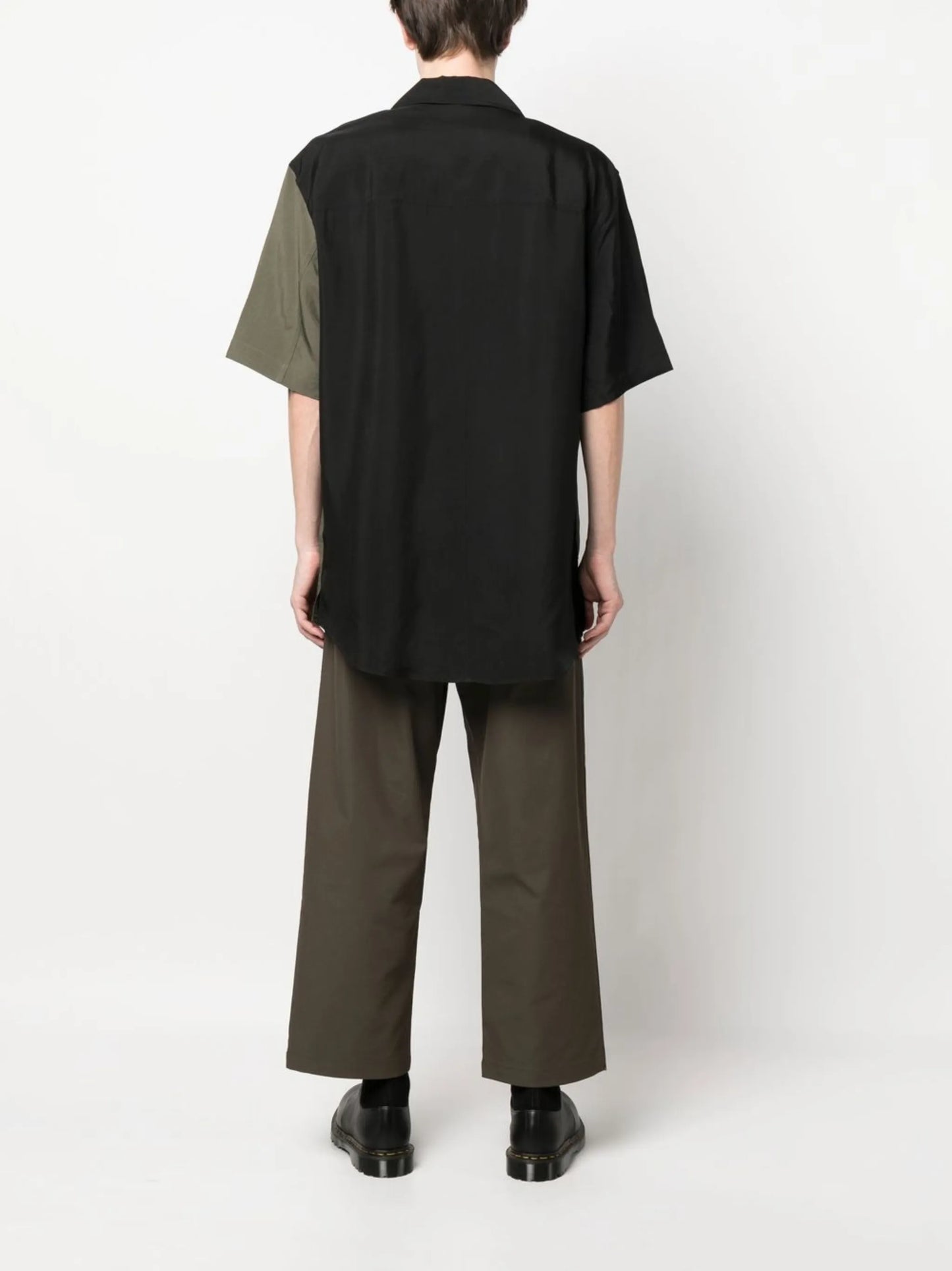 two-tone camp-collar shirt
