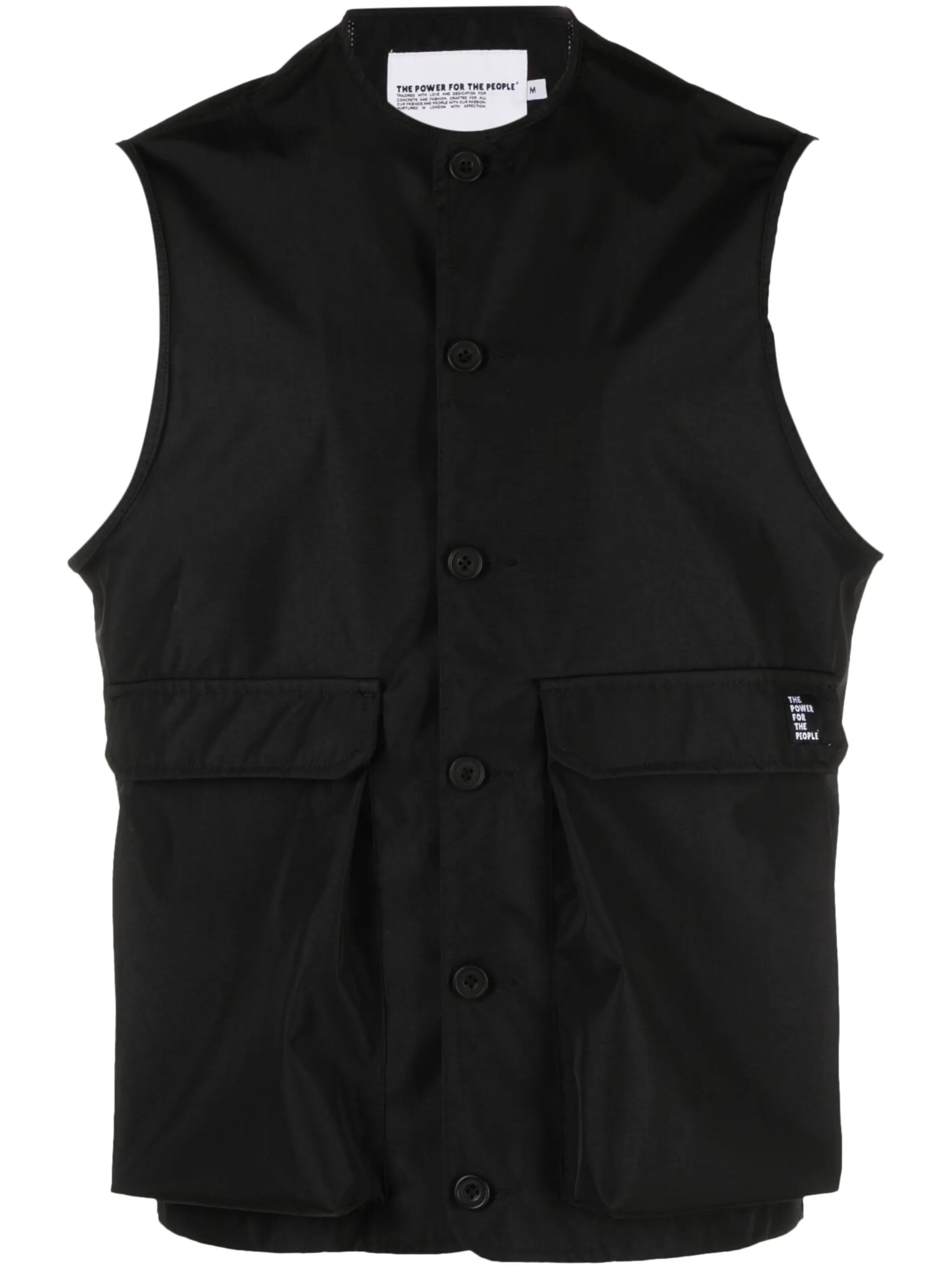 logo-patch gabardine gilet