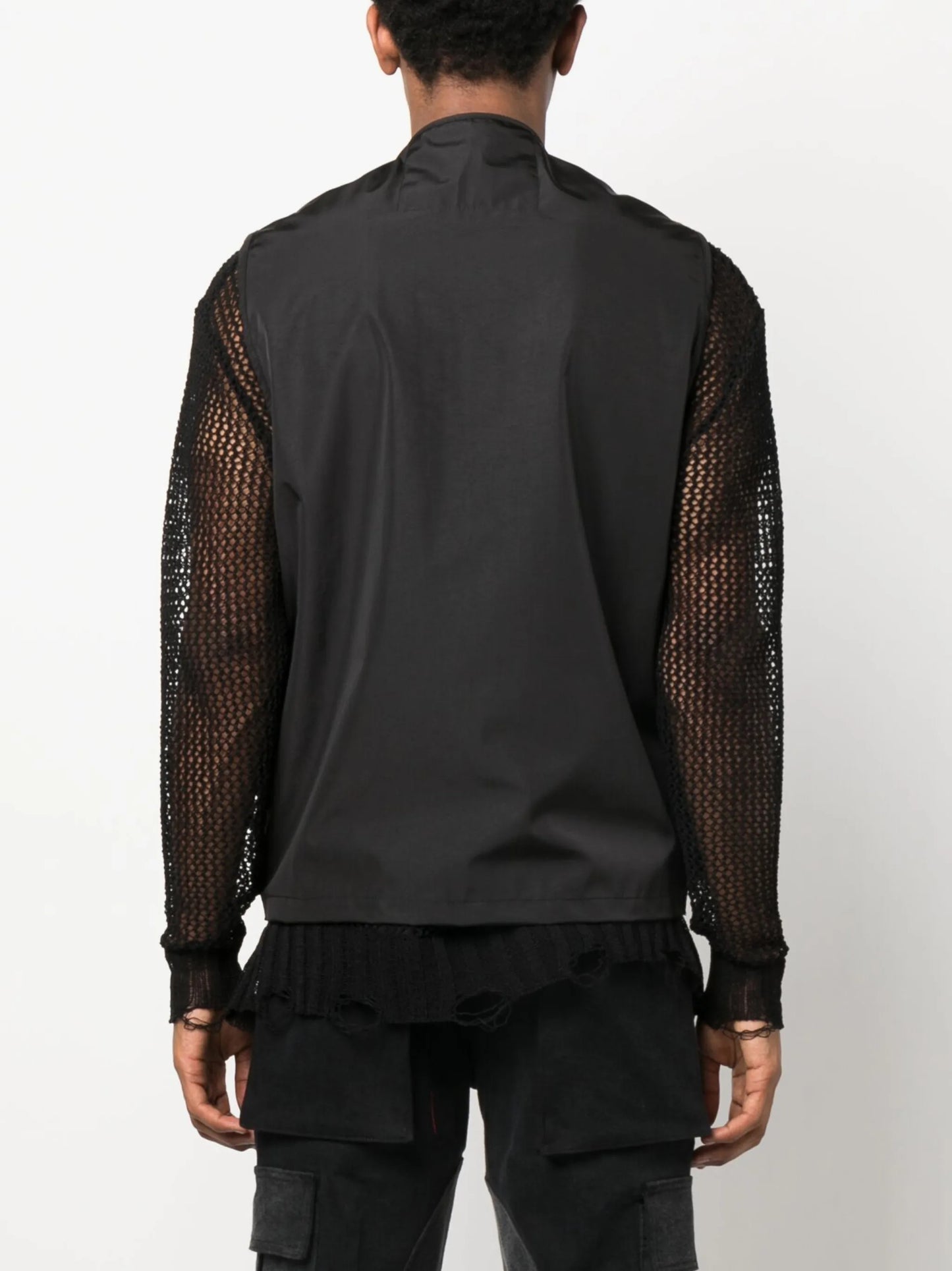 logo-patch gabardine gilet