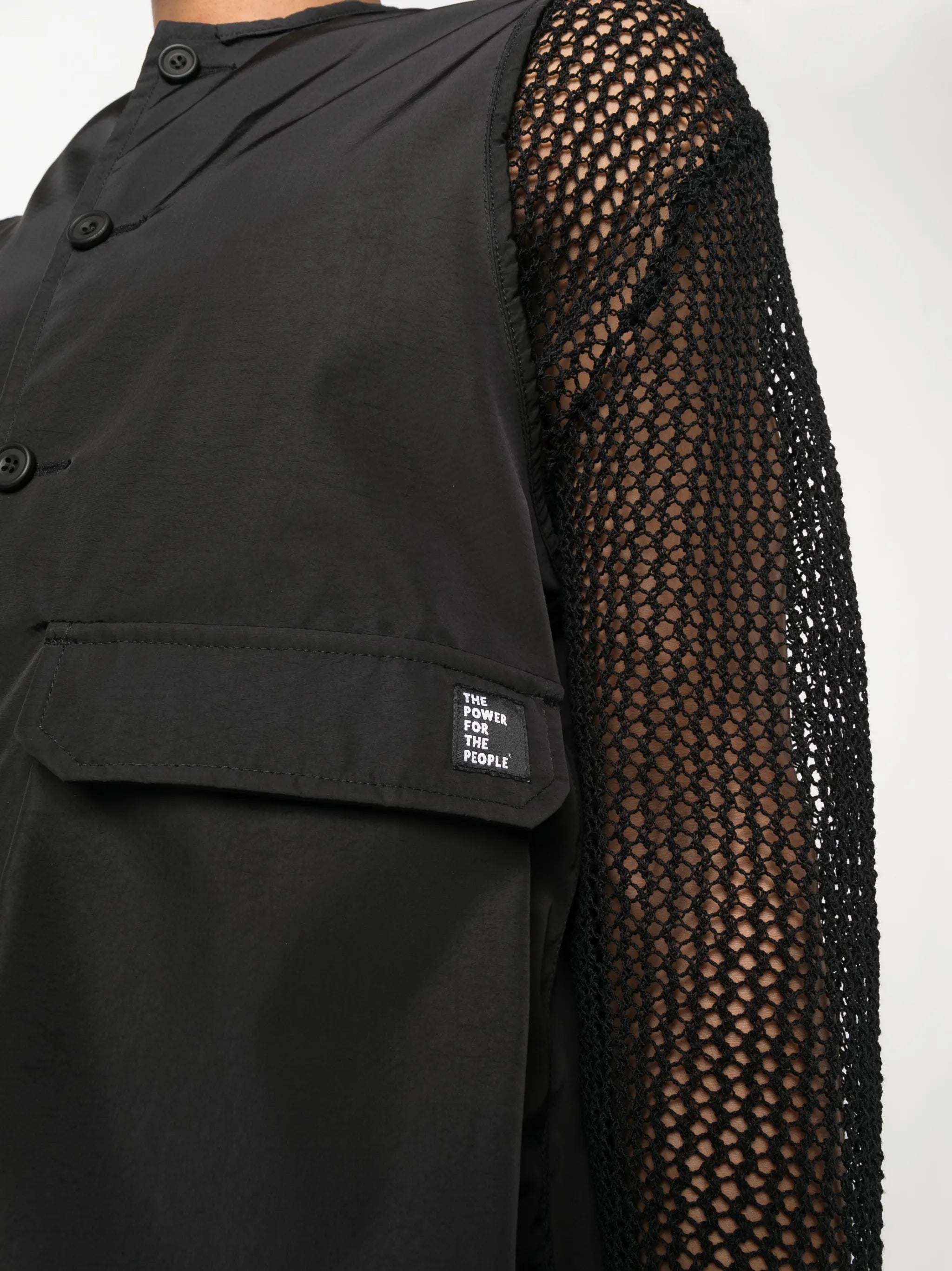 logo-patch gabardine gilet