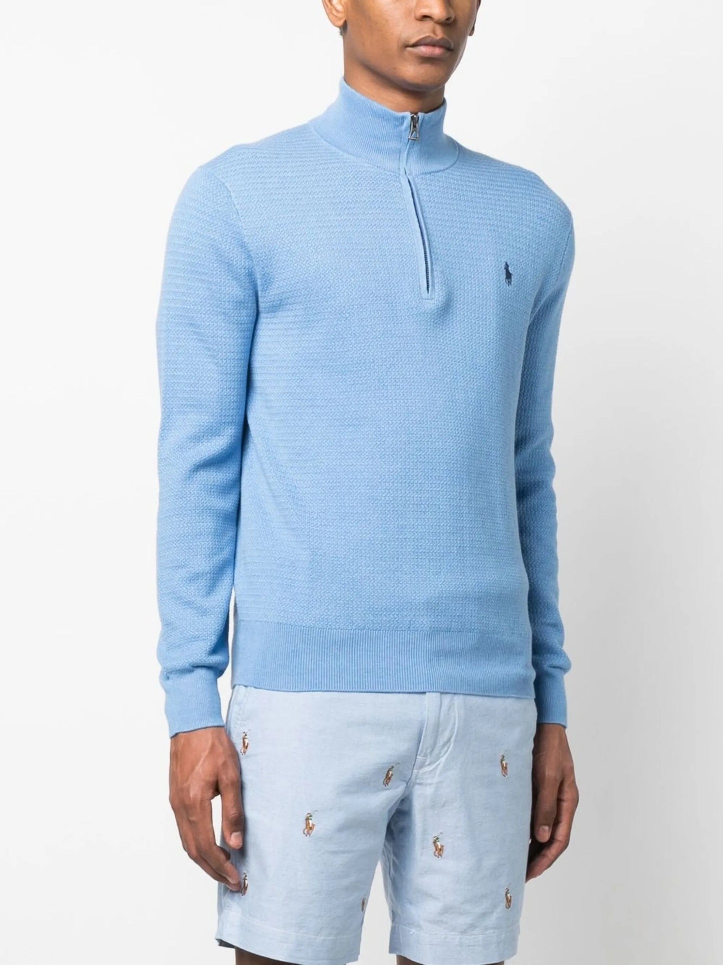 Polo Pony-logo short-zip jumper