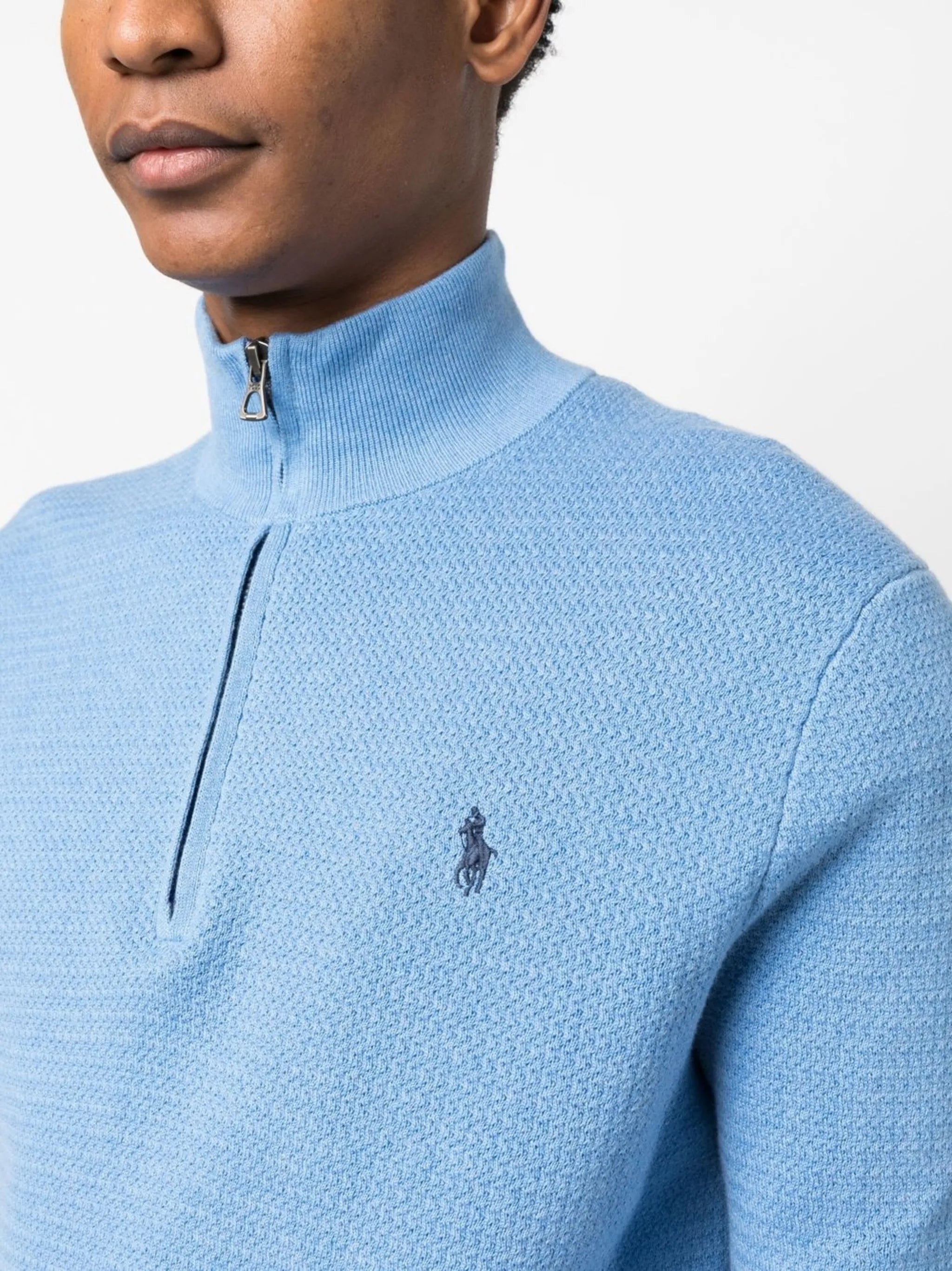 Polo Pony-logo short-zip jumper