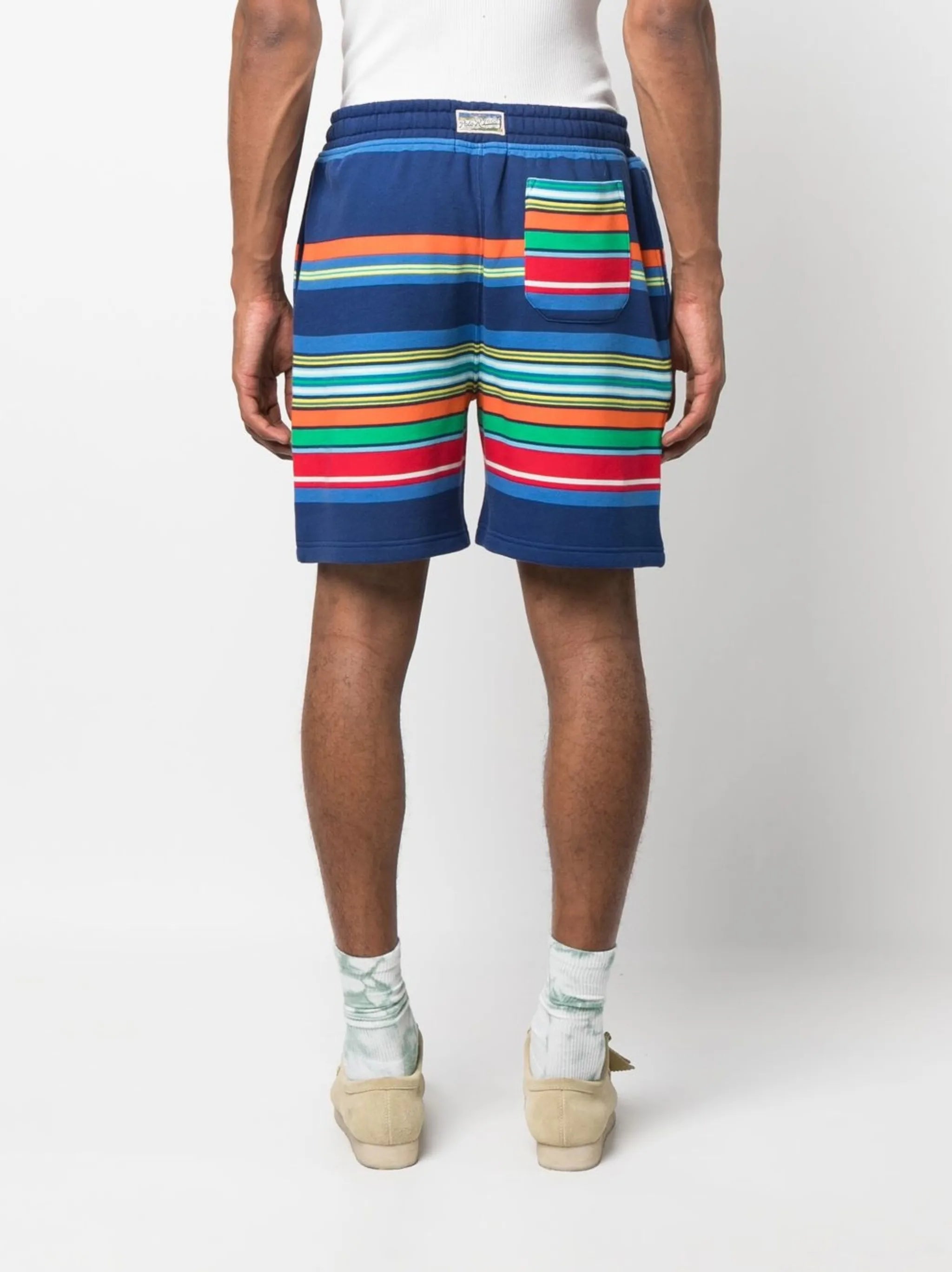 striped drawstring shorts
