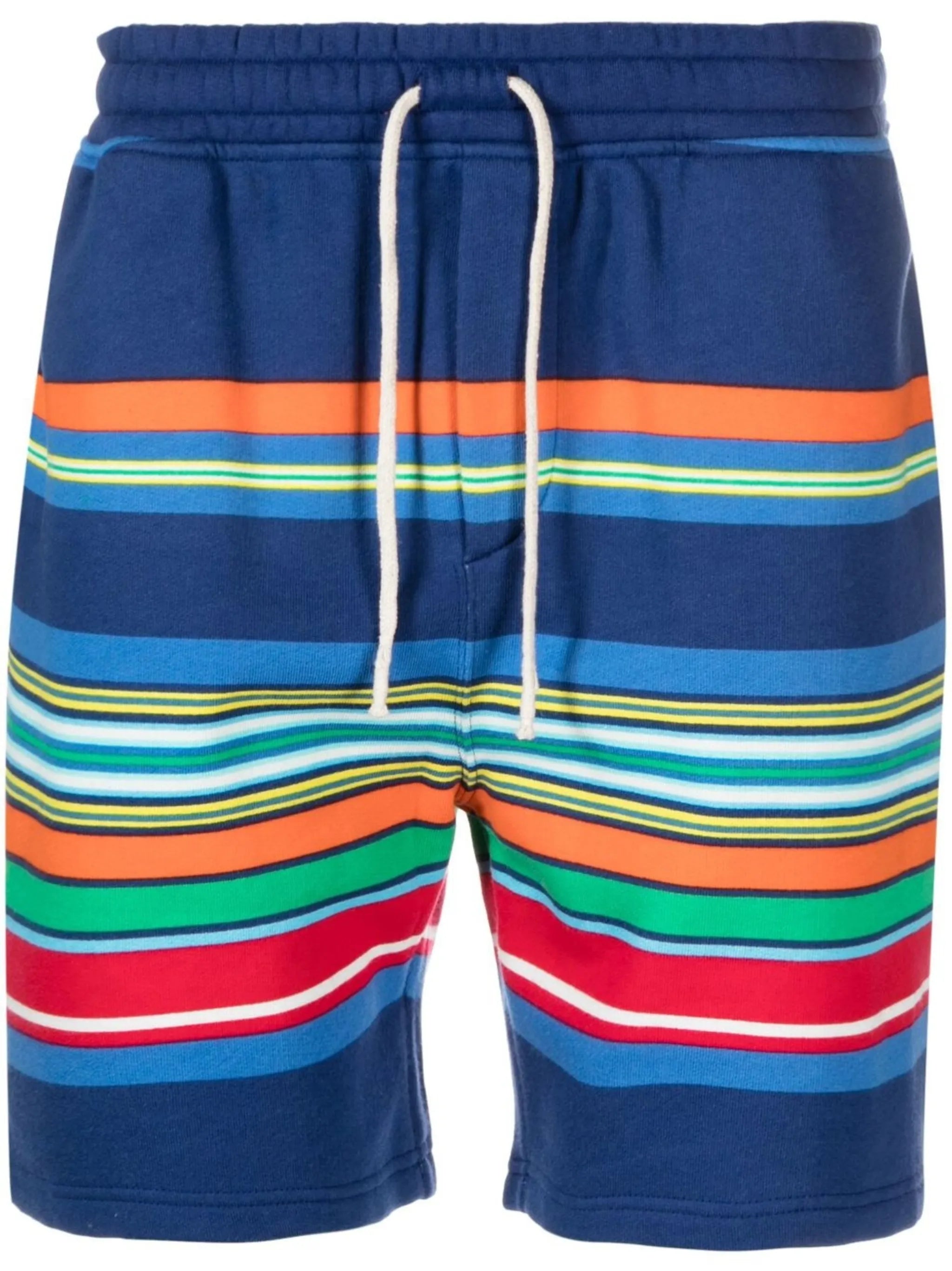striped drawstring shorts
