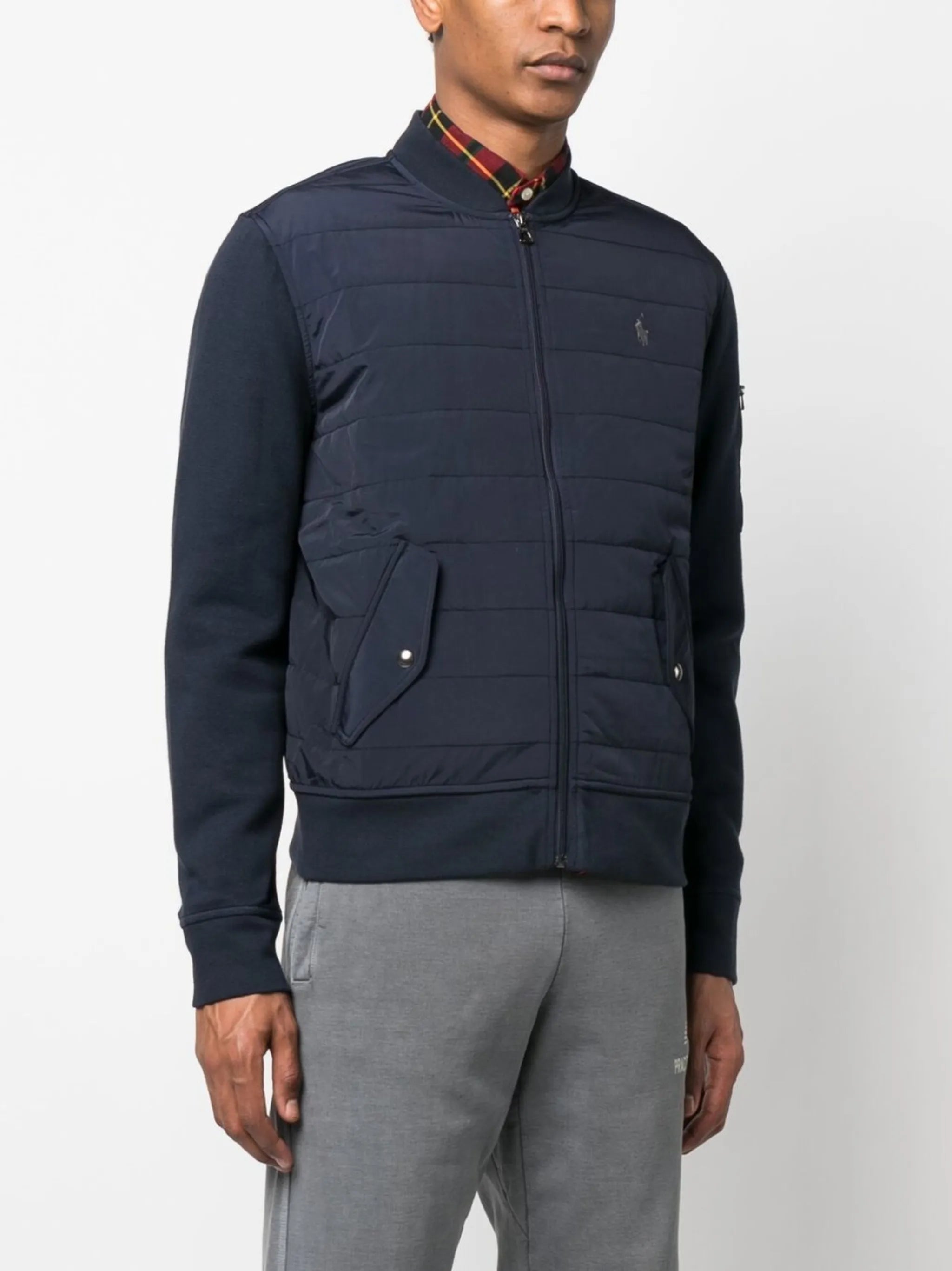 zipped padded jacket