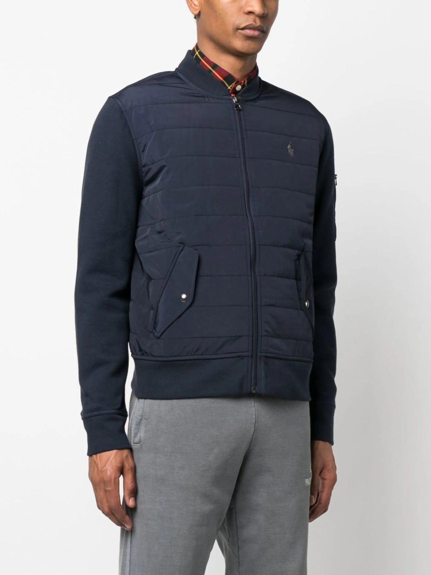 zipped padded jacket