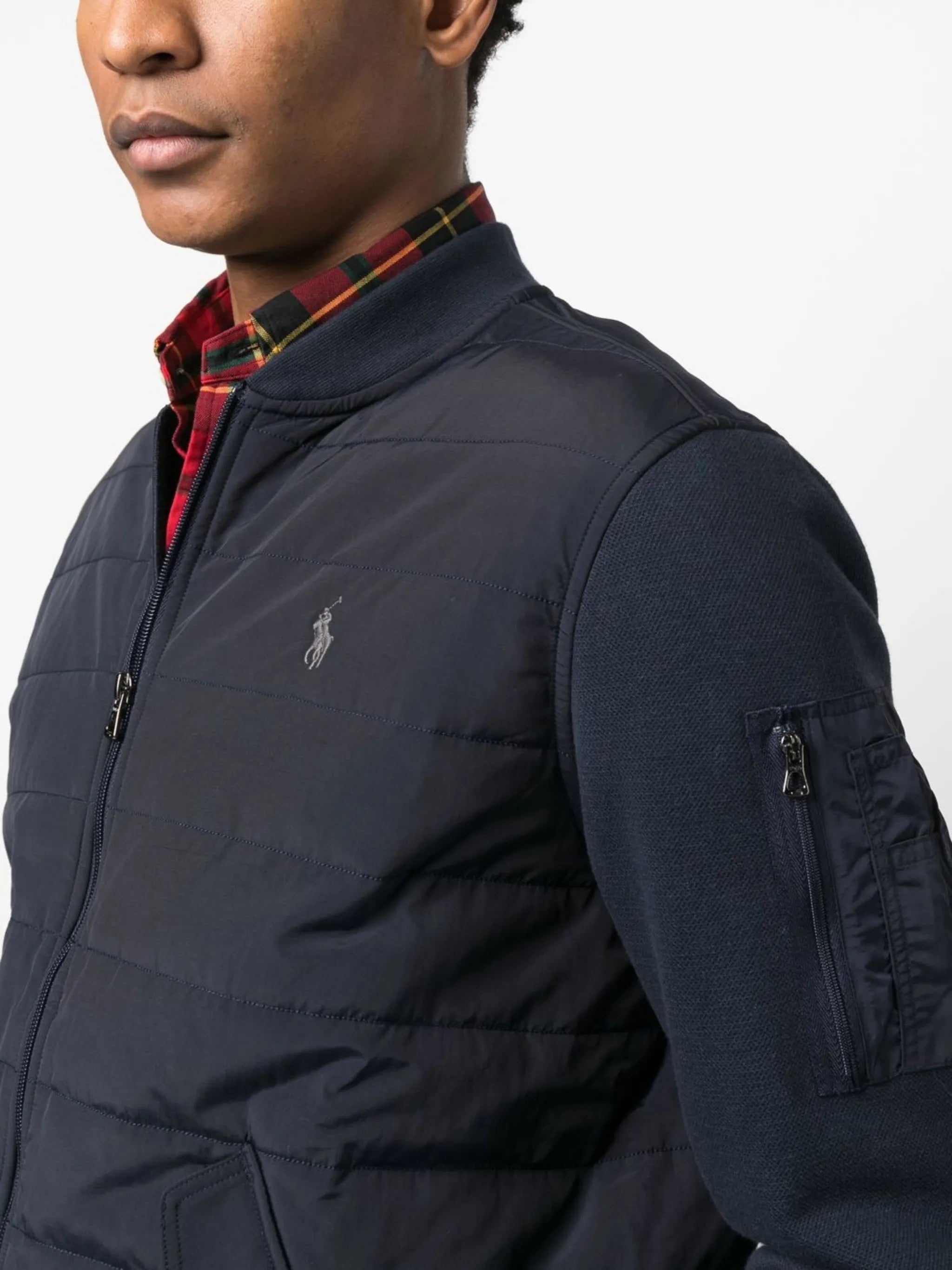 zipped padded jacket