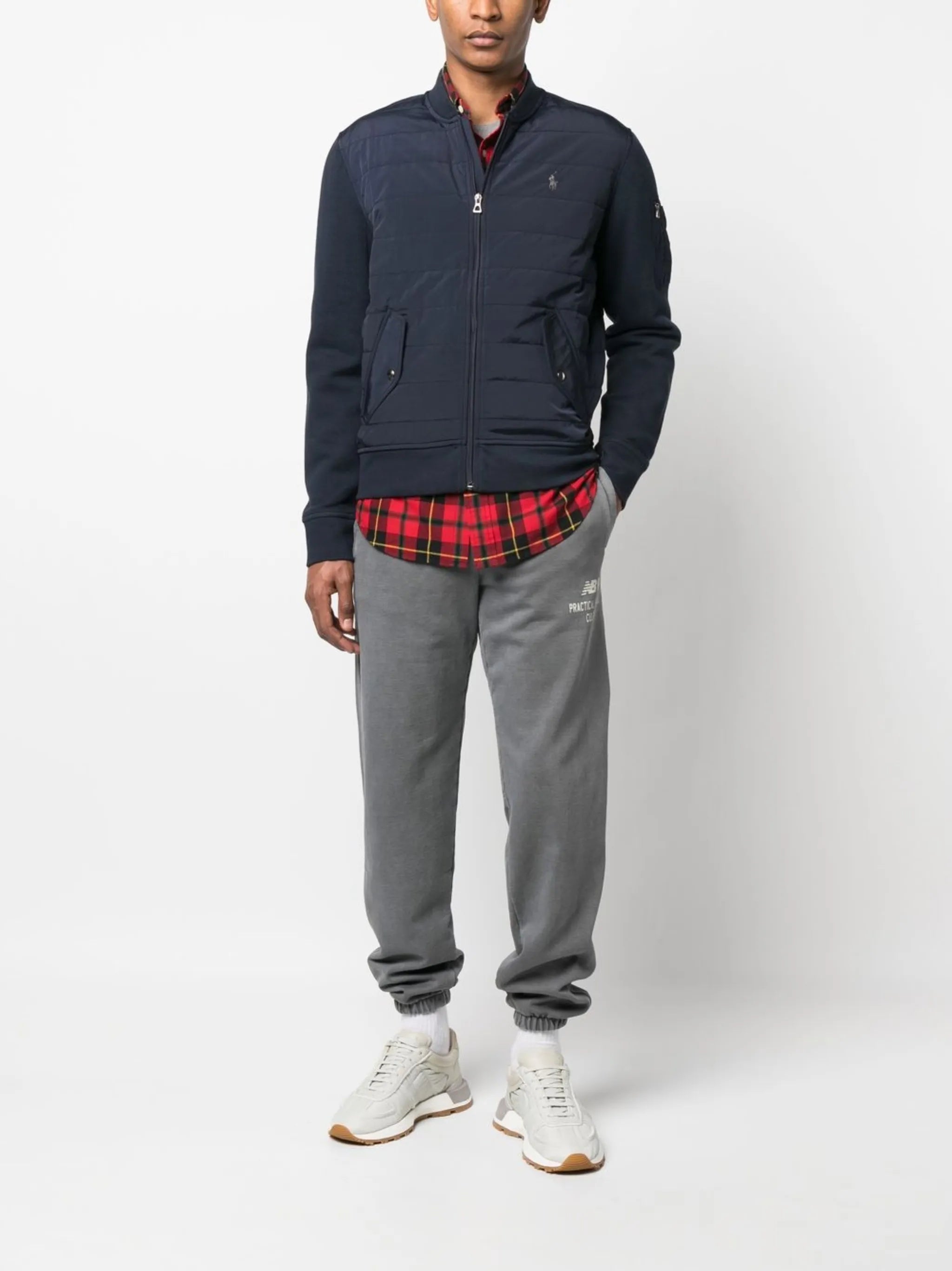 zipped padded jacket