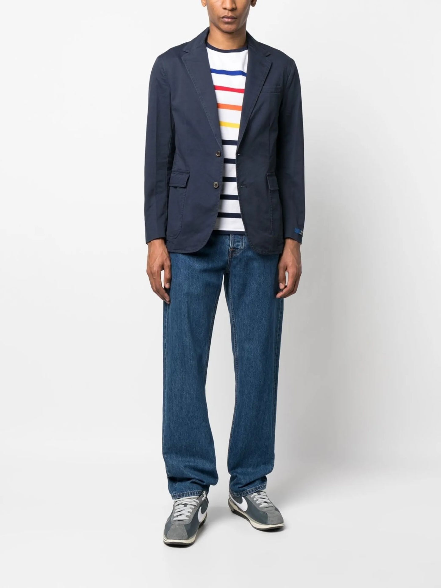 single-breasted button blazer