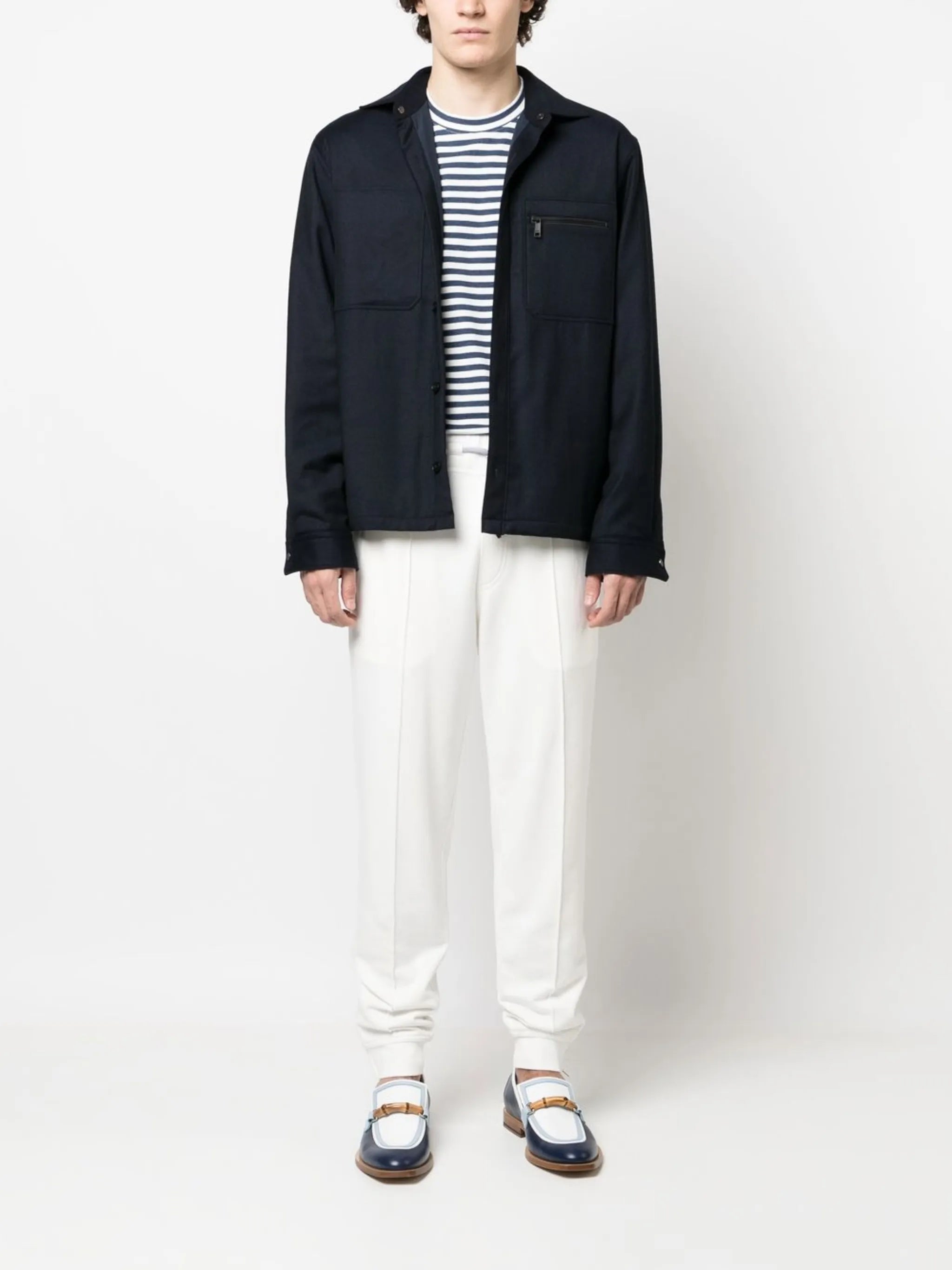 tapered cotton track pants