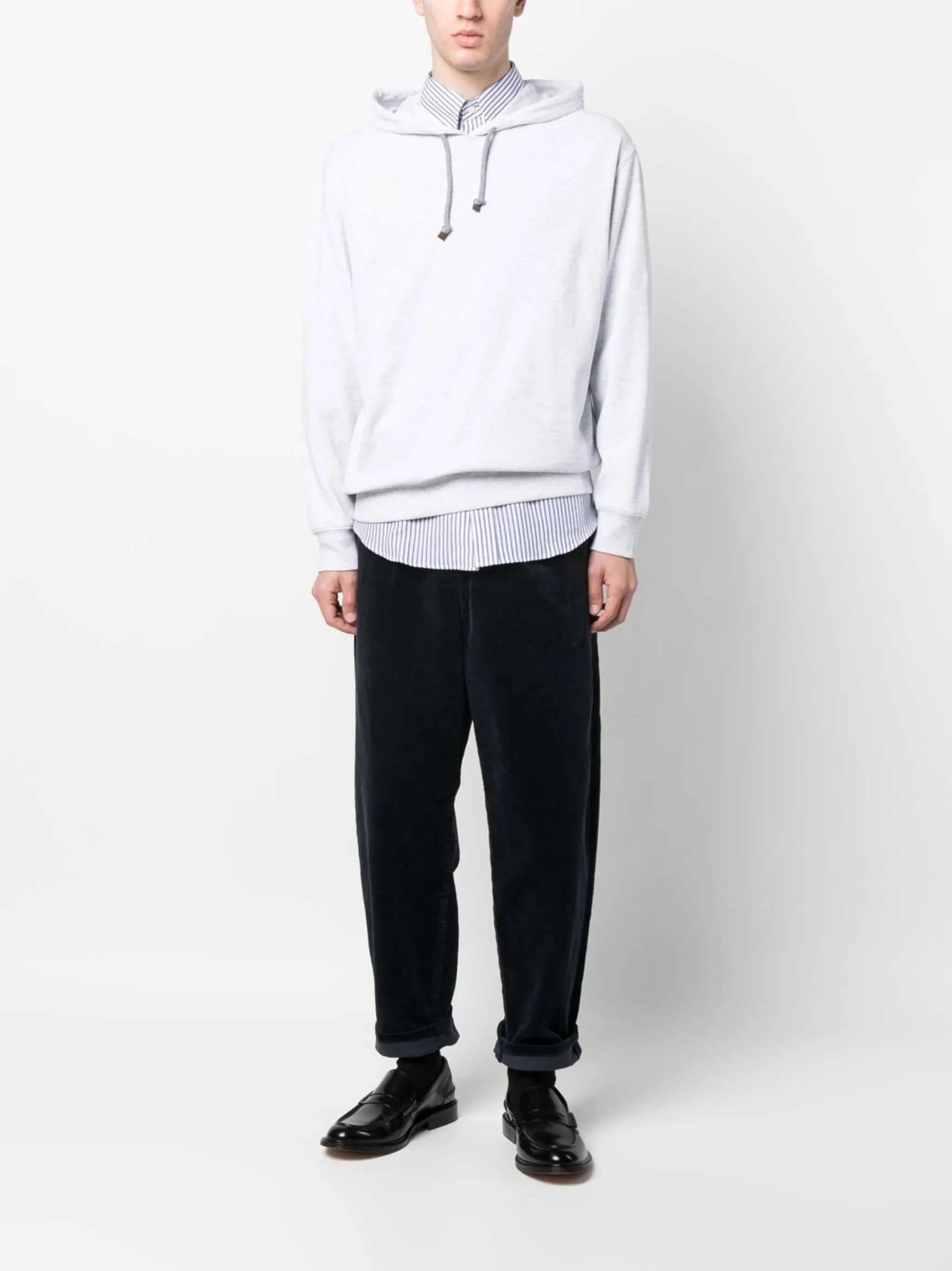 drawstring long-sleeve hoodie