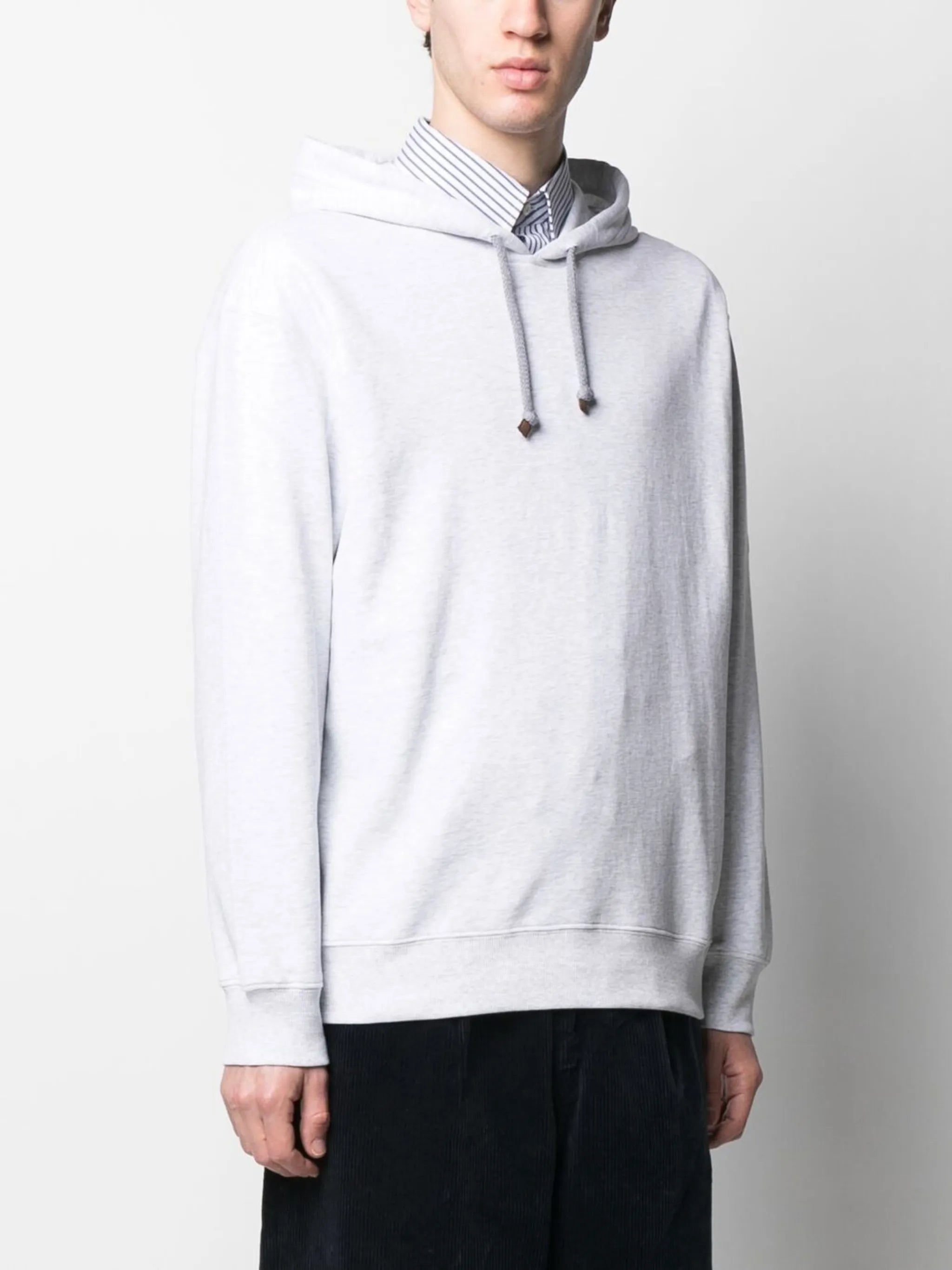 drawstring long-sleeve hoodie