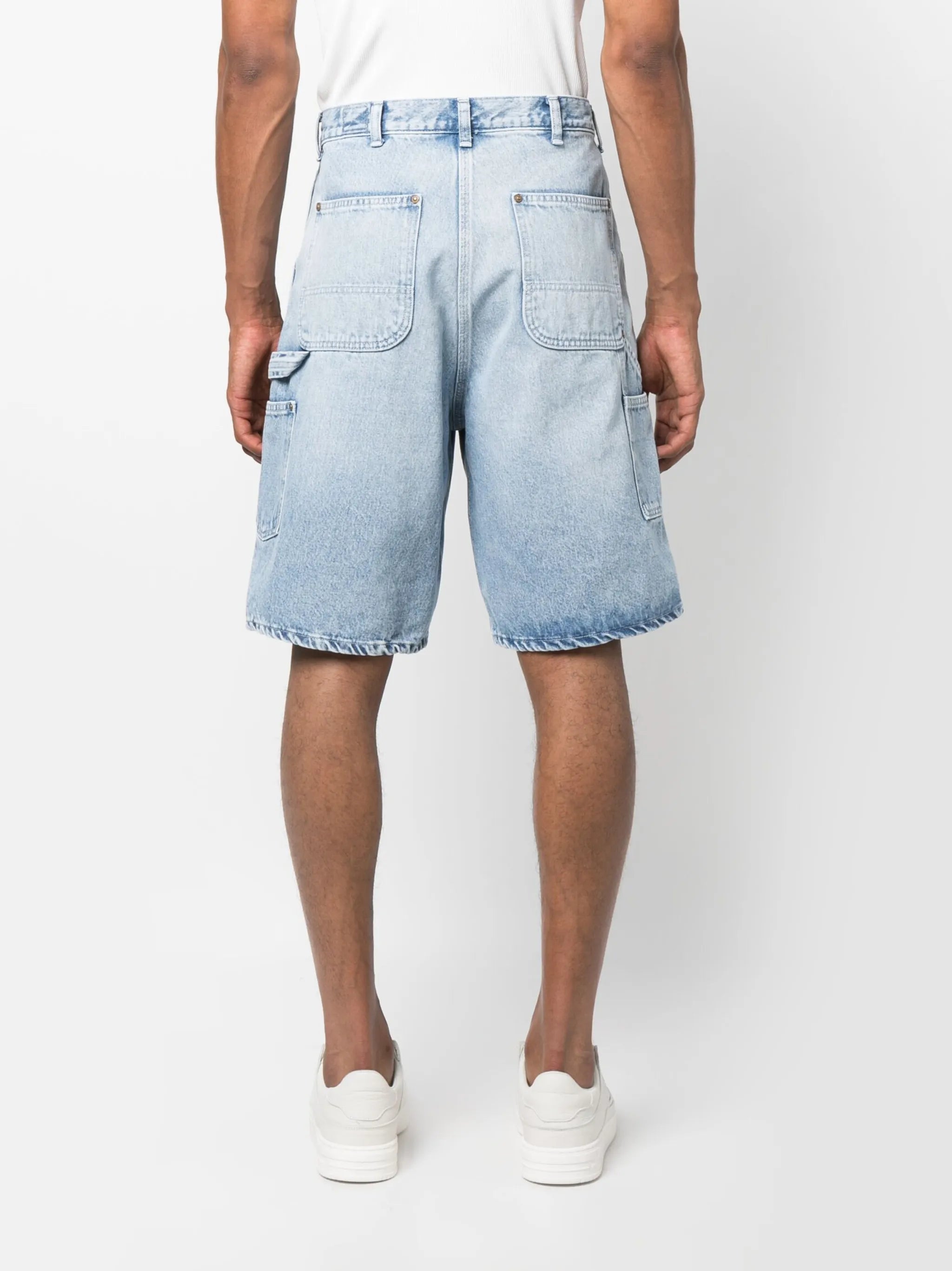 Painter cotton denim shorts
