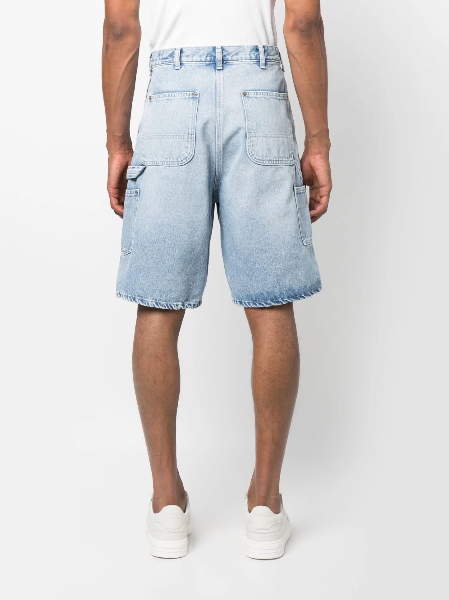 Painter cotton denim shorts