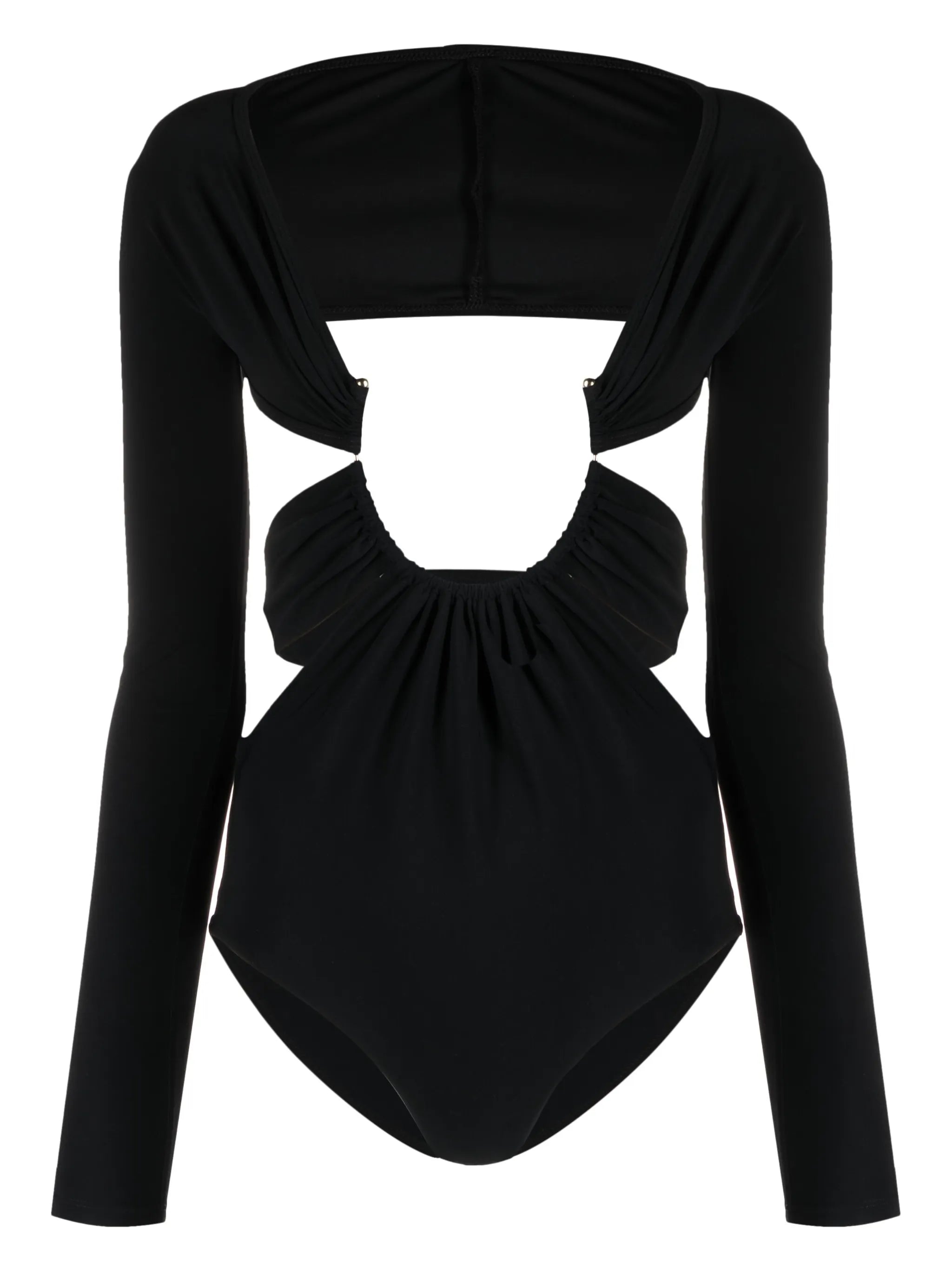 Odessa ruched long-sleeve swimsuit
