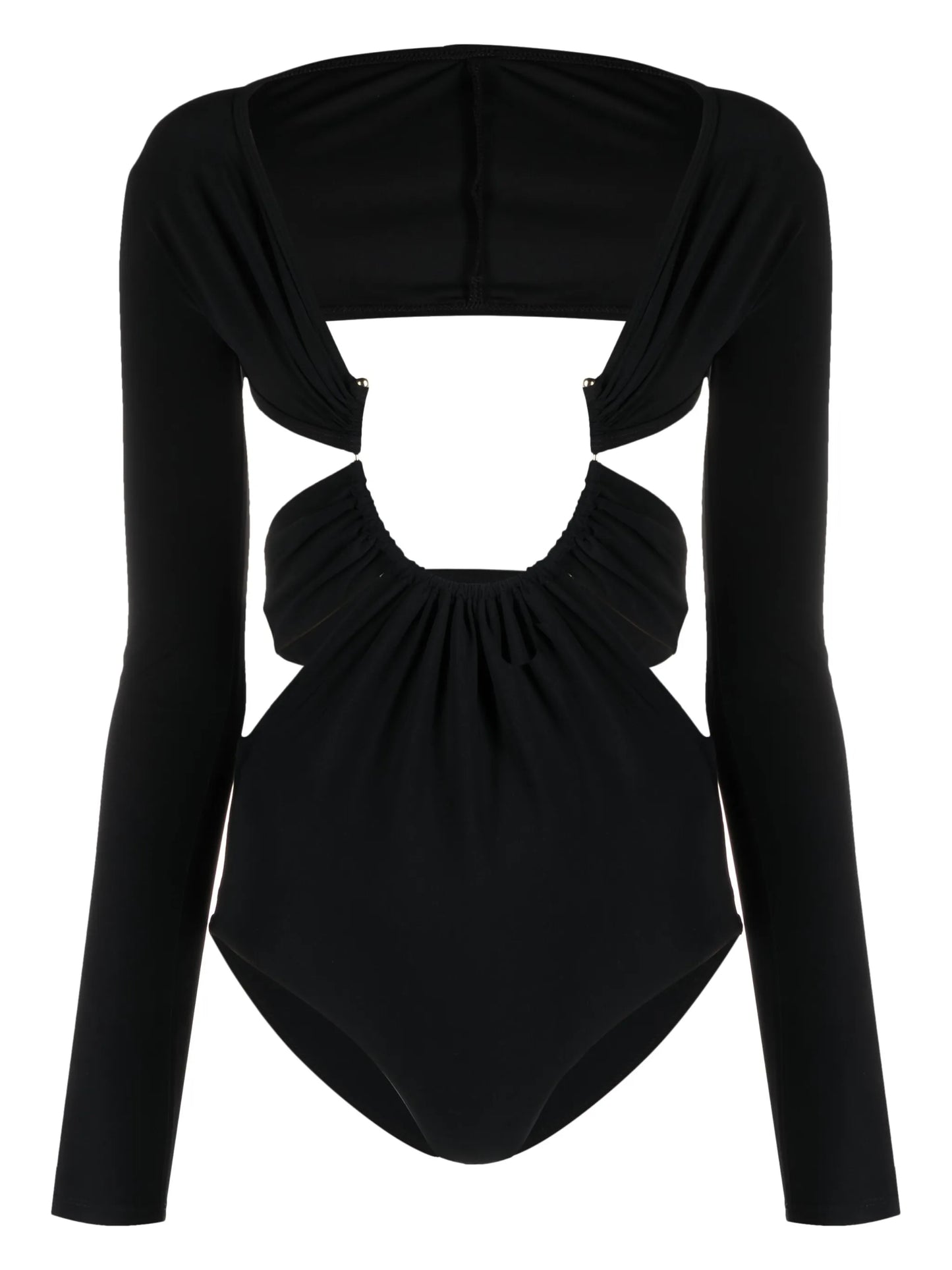 Odessa ruched long-sleeve swimsuit