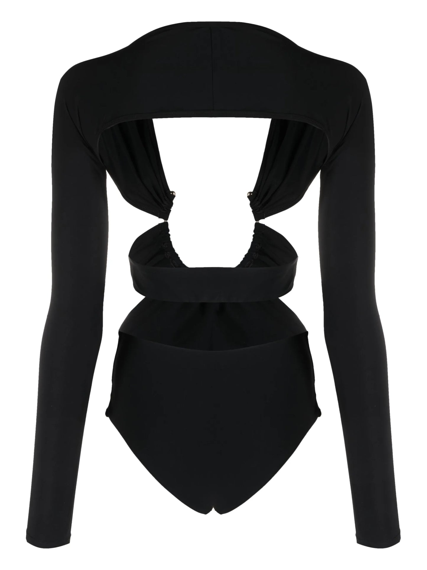 Odessa ruched long-sleeve swimsuit