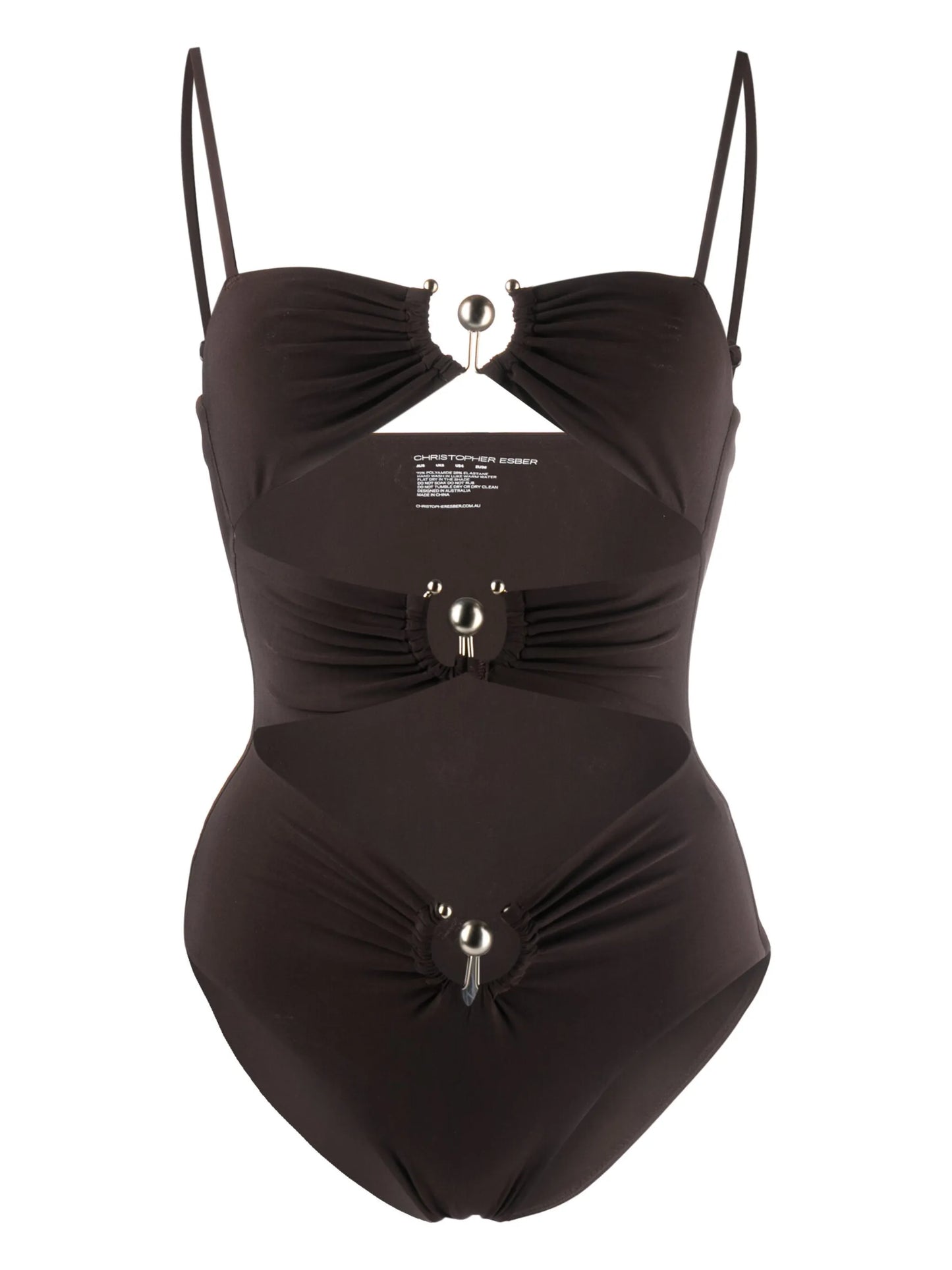 square neck cut-out swimsuit
