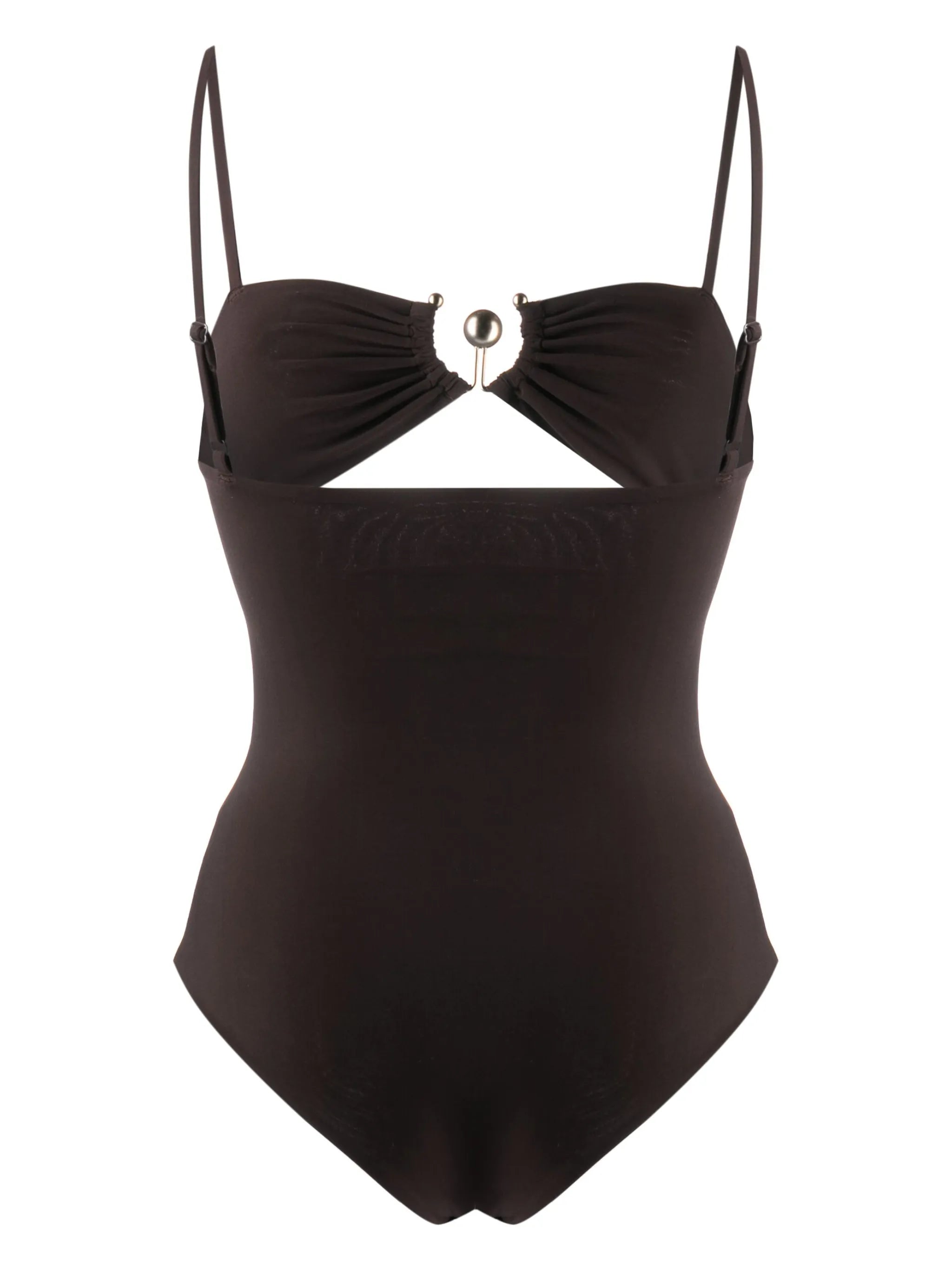square neck cut-out swimsuit