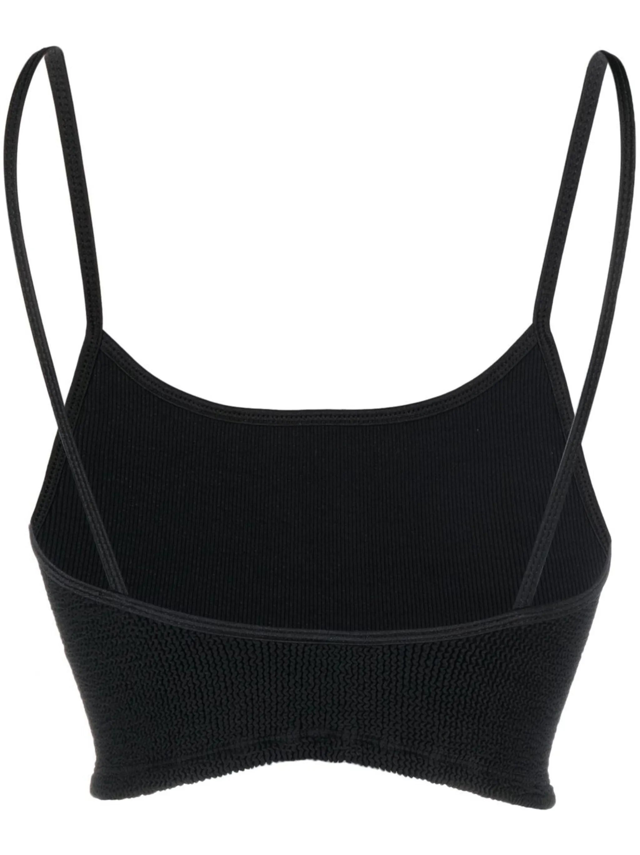 crinkled-detail cropped top