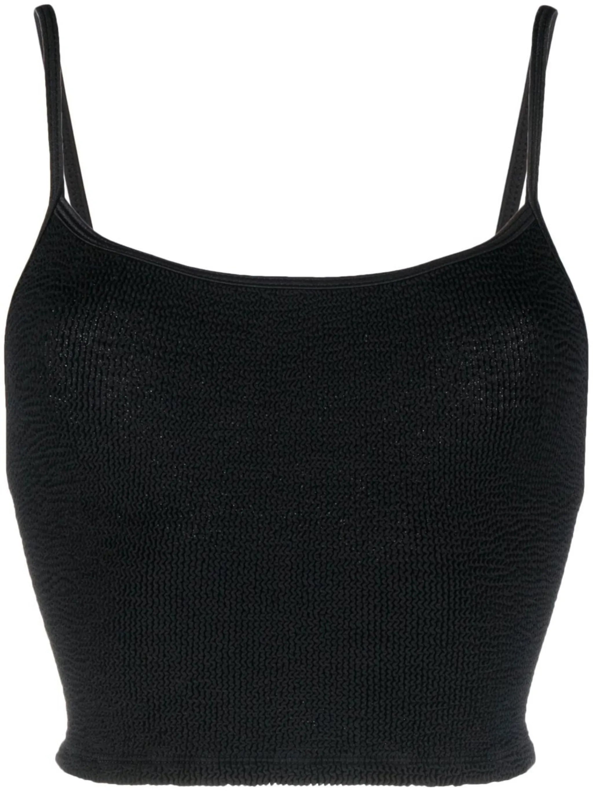 crinkled-detail cropped top