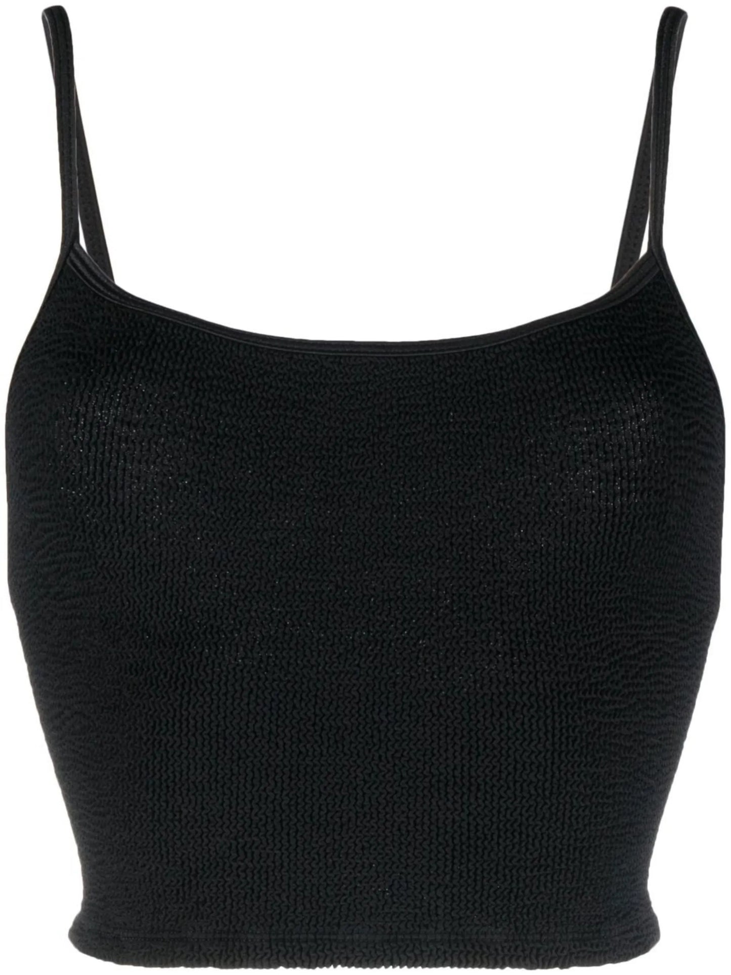 crinkled-detail cropped top