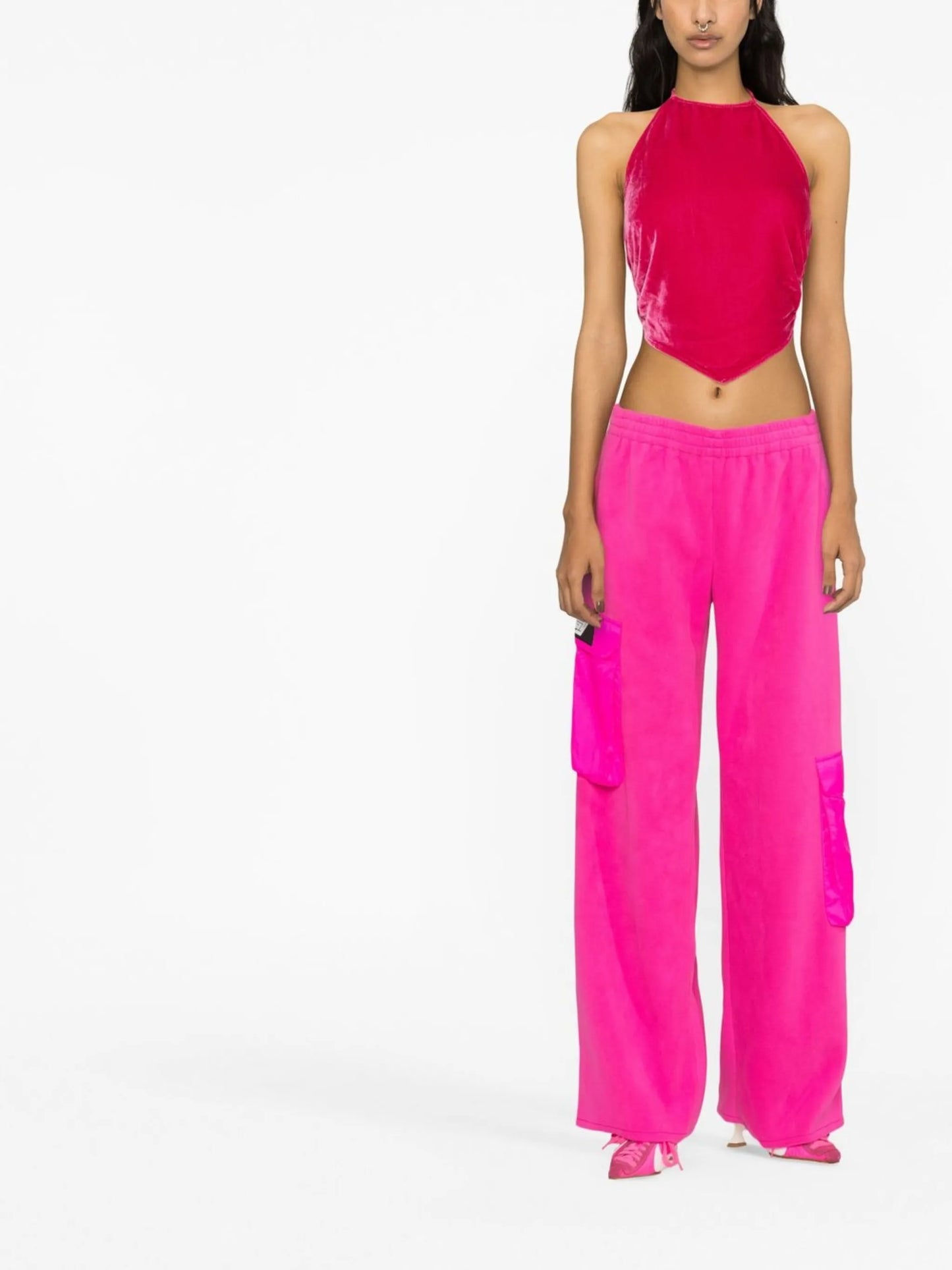 Tamsin velvet halterneck top