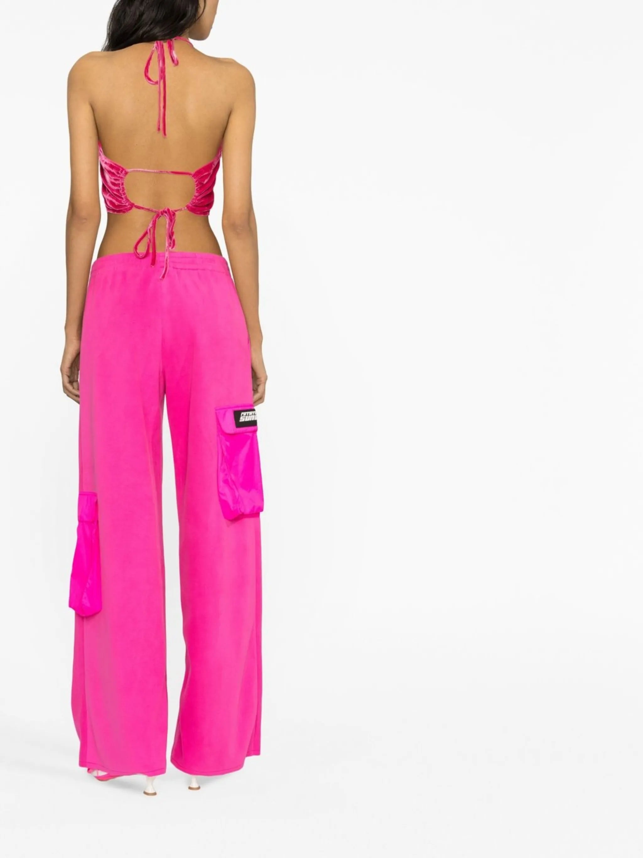 Tamsin velvet halterneck top