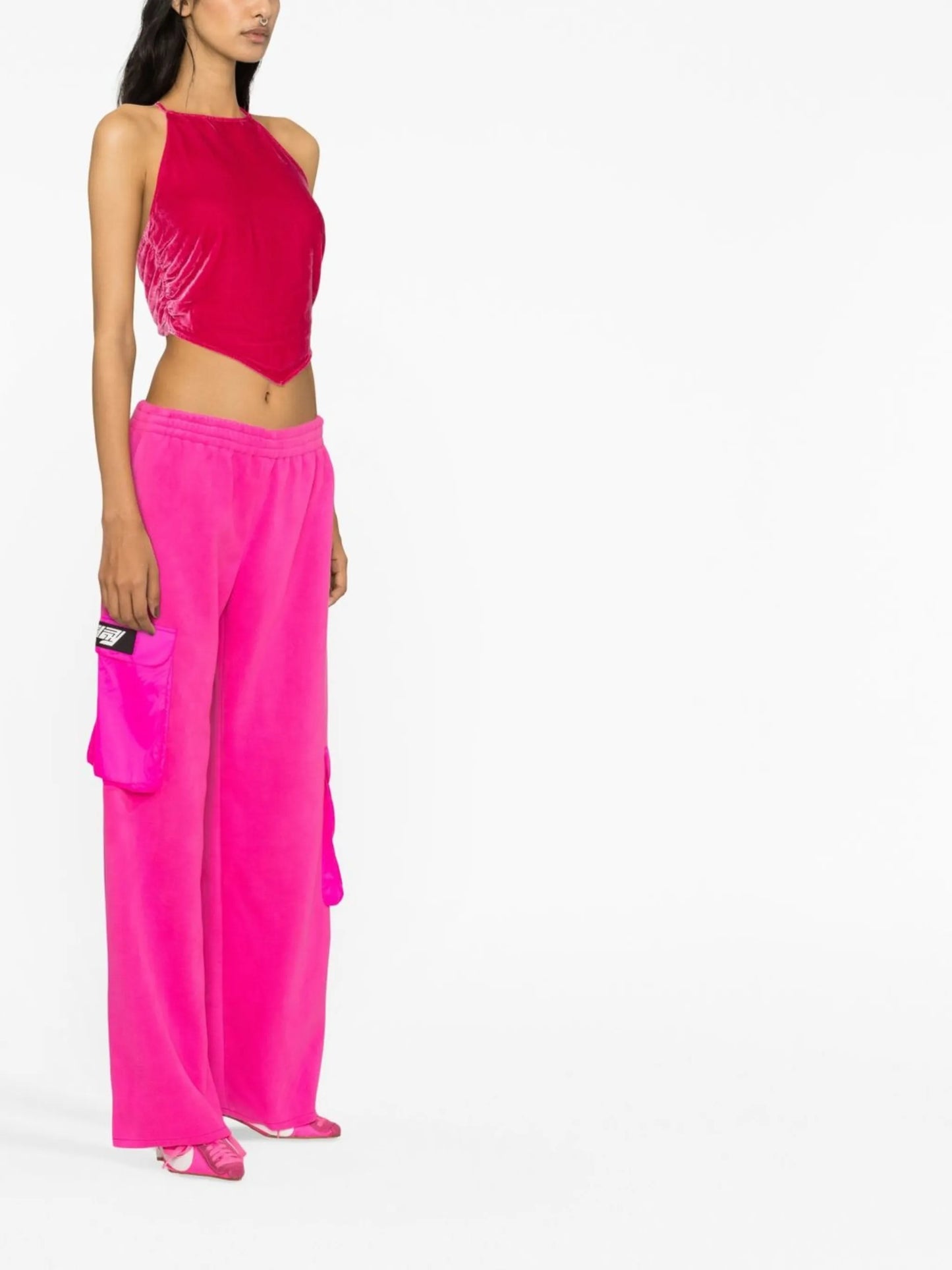 Tamsin velvet halterneck top