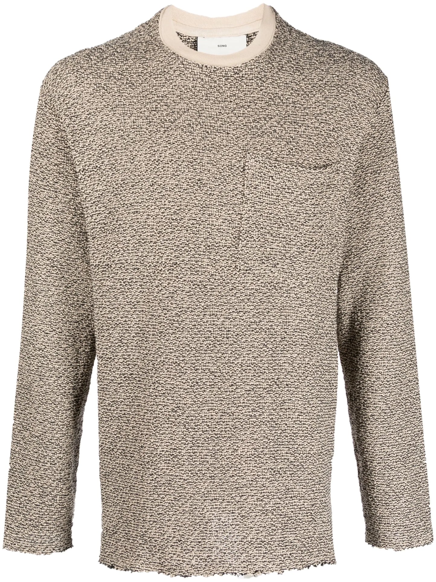 long-sleeve distressed sweatshirt