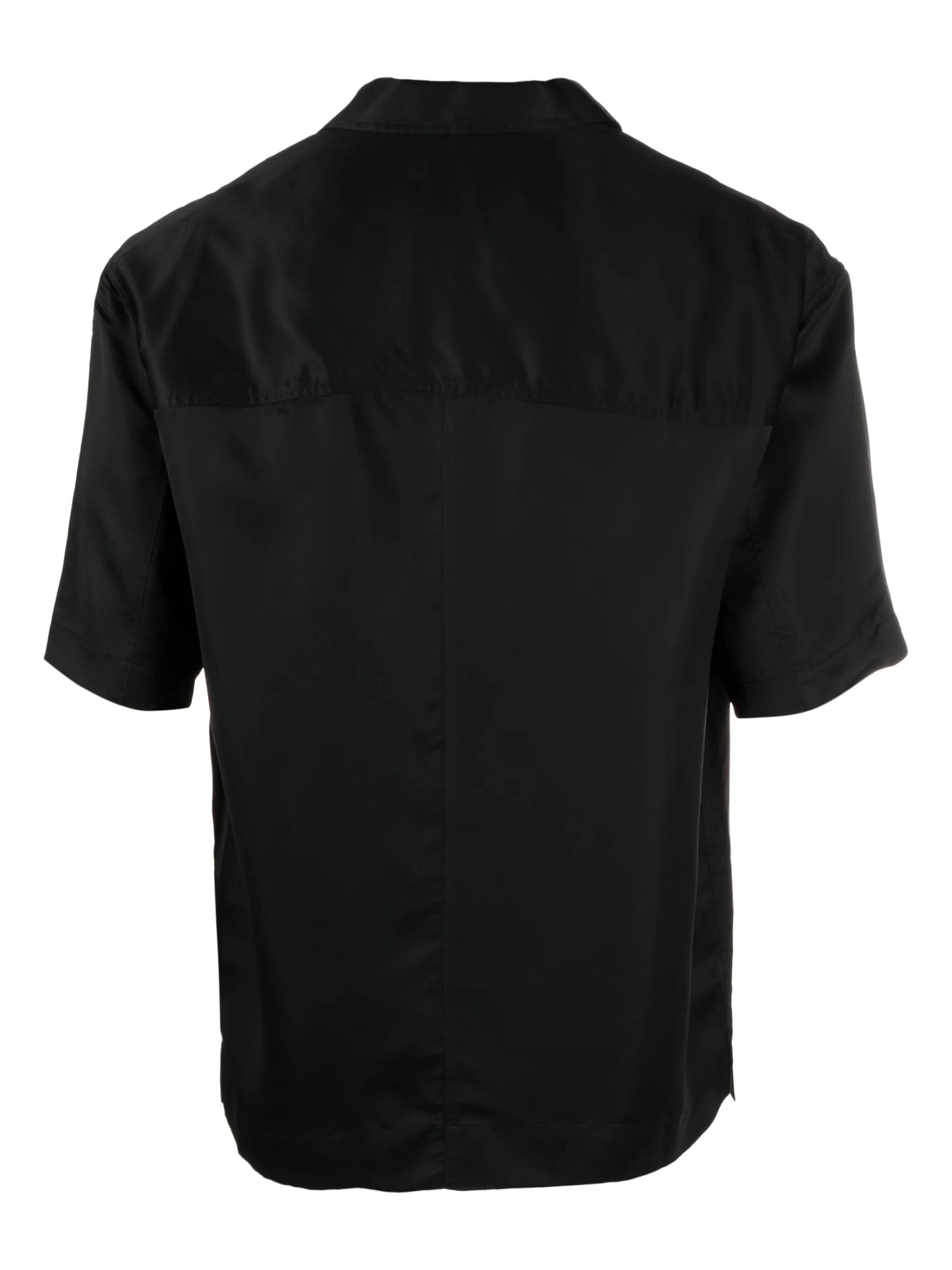 Black Cell-print short-sleeve shirt