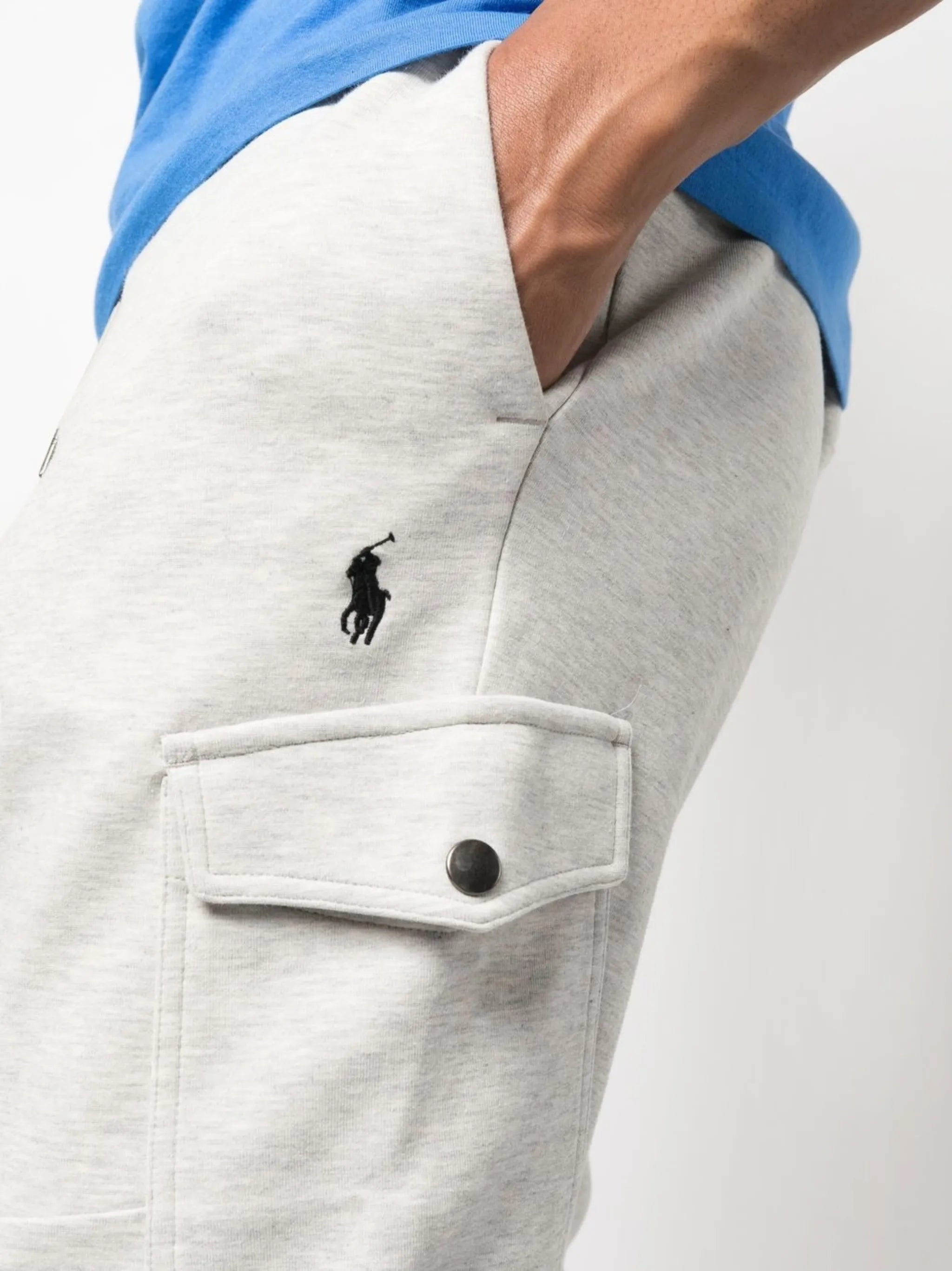 cotton-blend cargo track pants