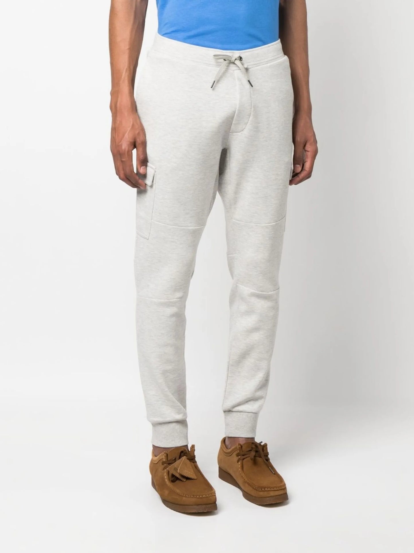 cotton-blend cargo track pants