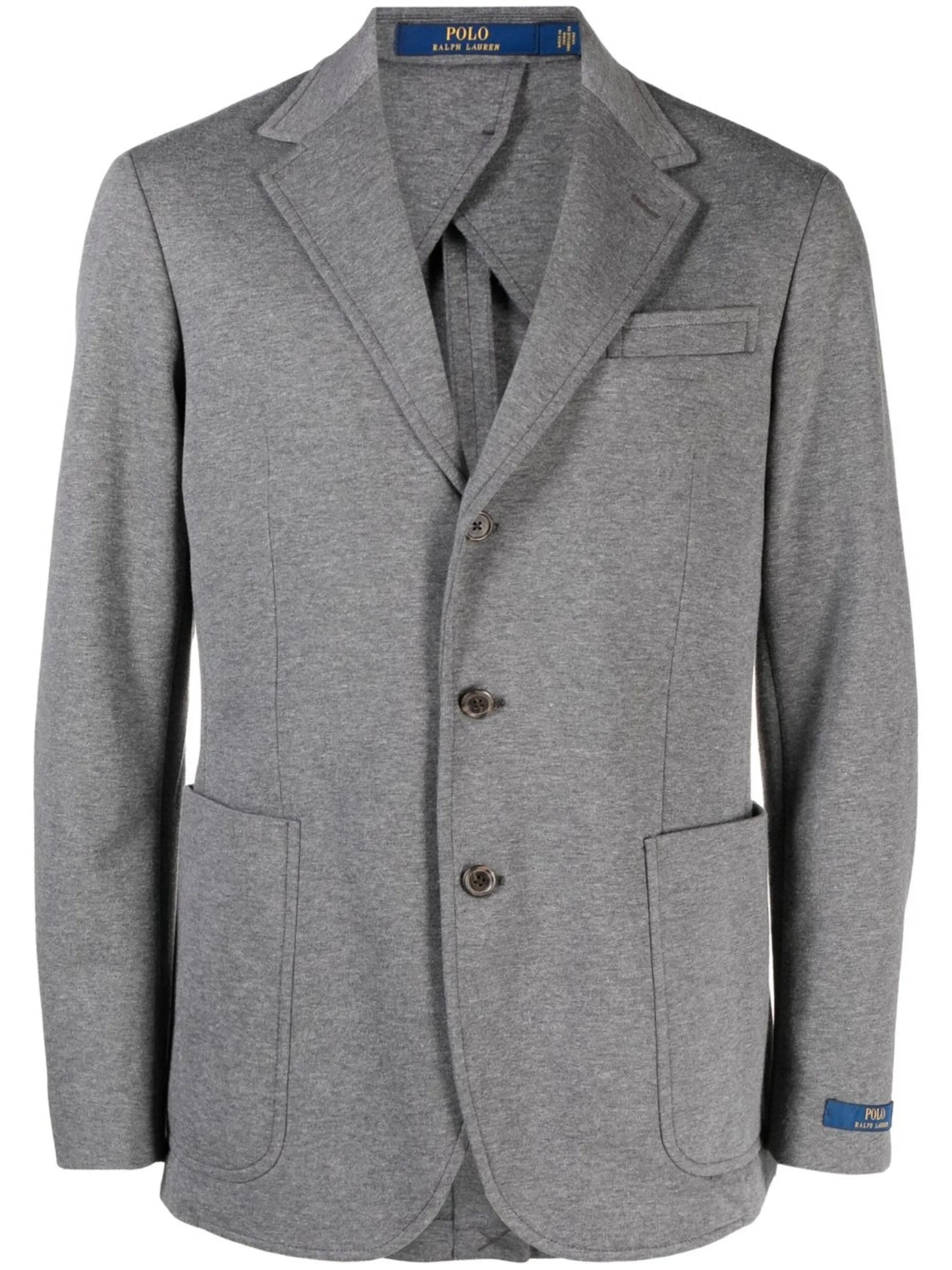 single-breasted cotton-blend blazer
