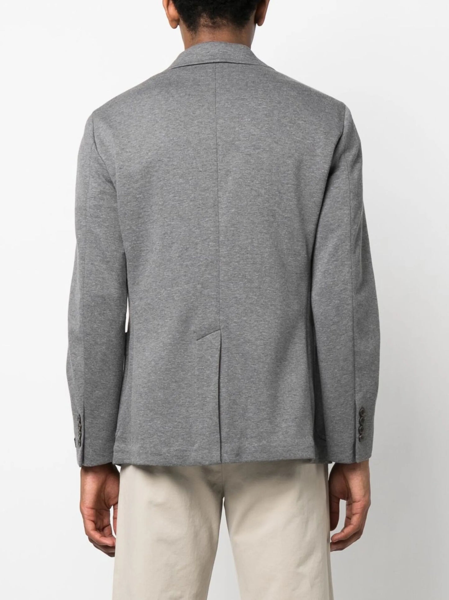 single-breasted cotton-blend blazer
