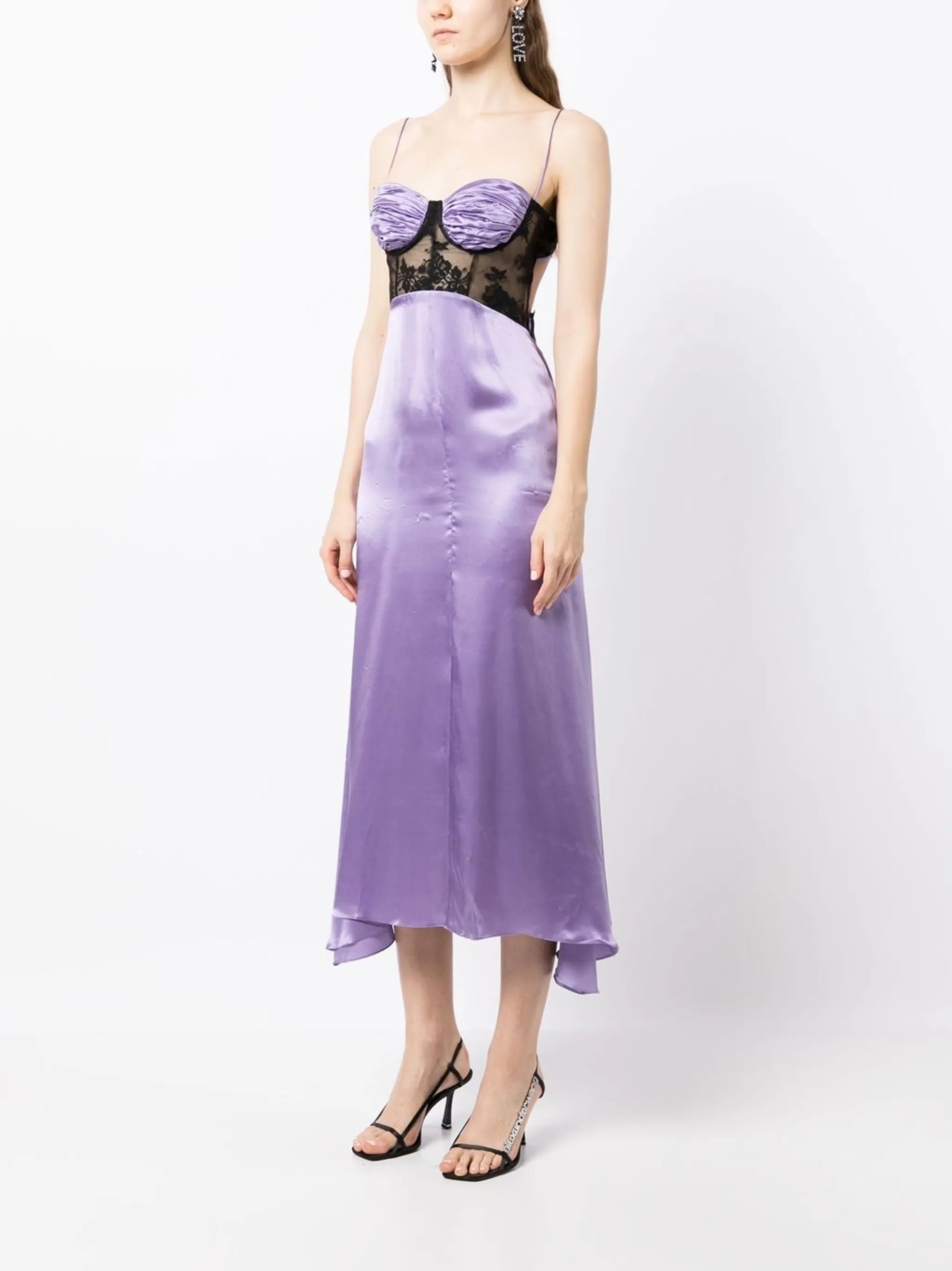 panelled slip dress