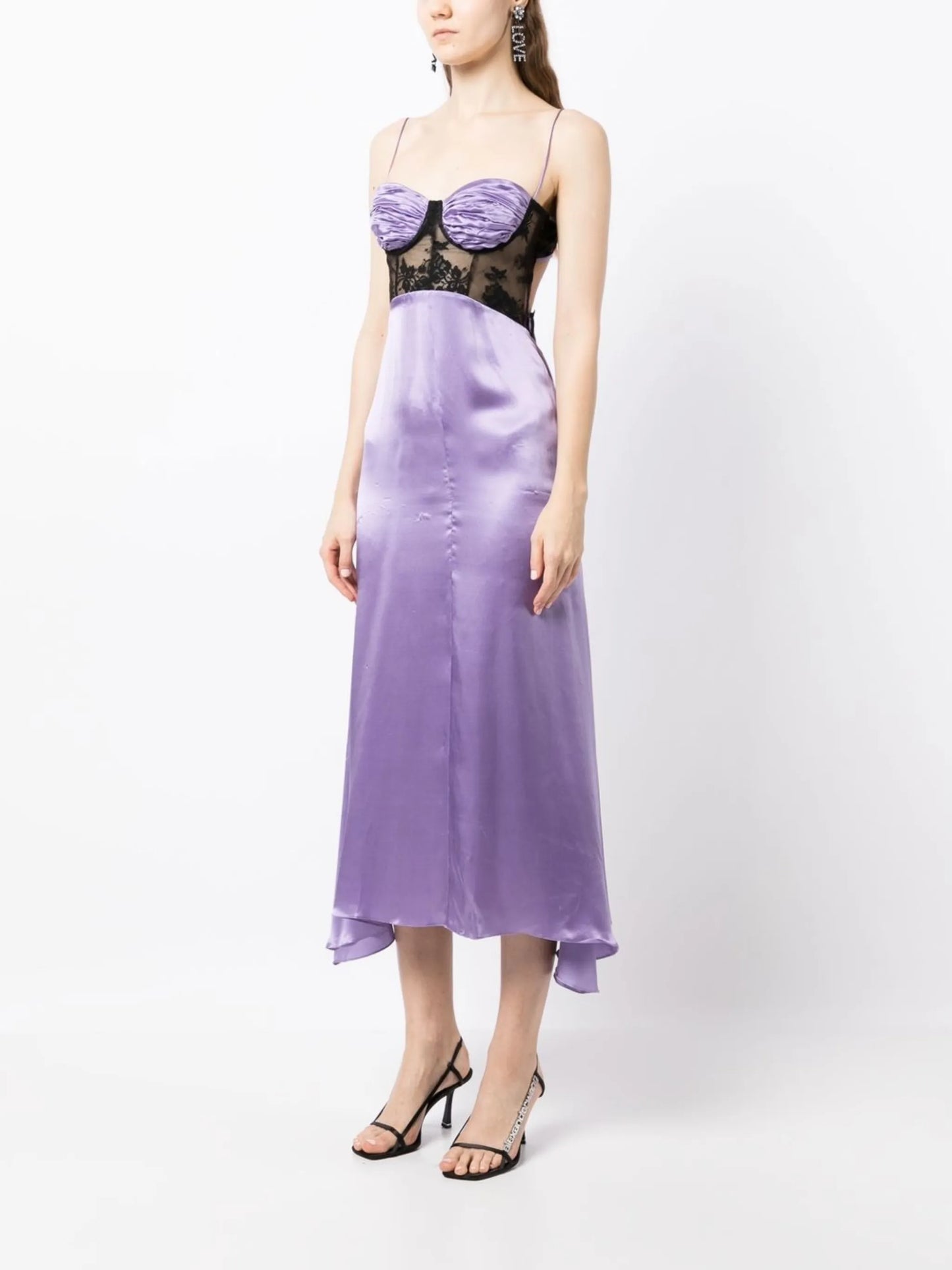 panelled slip dress