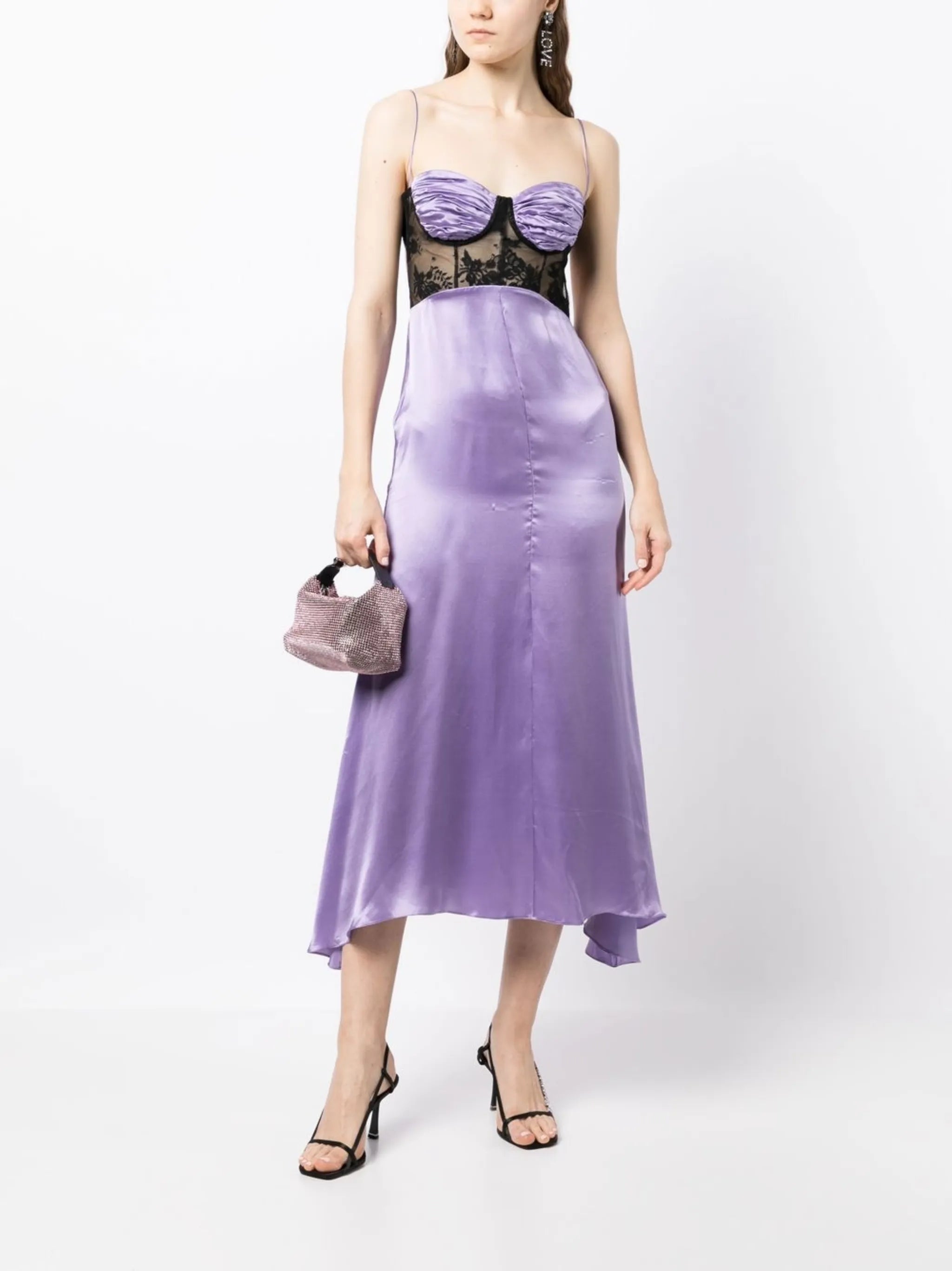 panelled slip dress