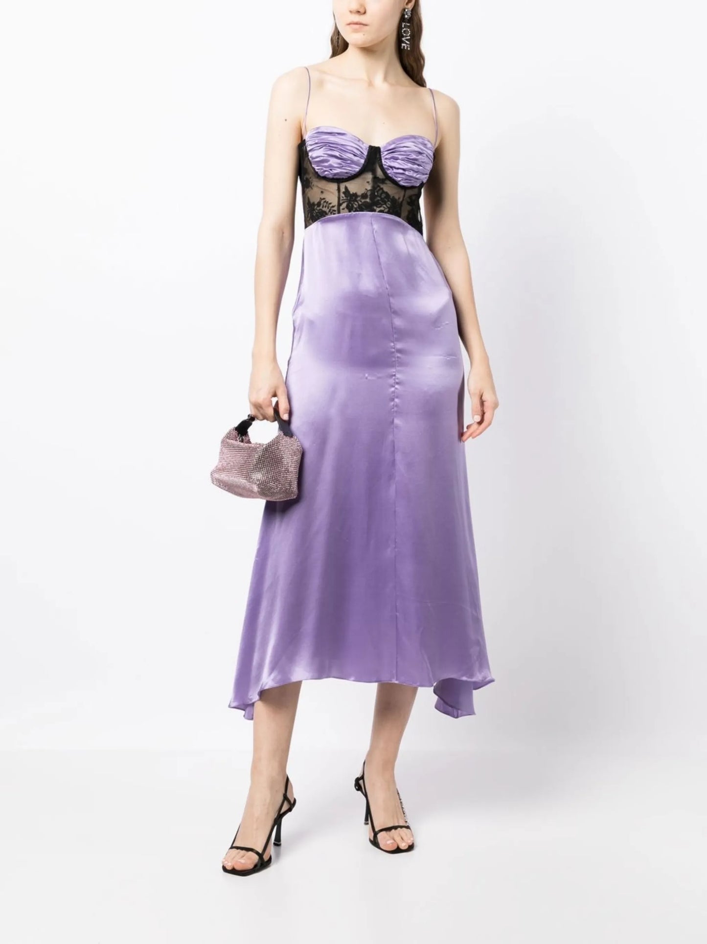 panelled slip dress