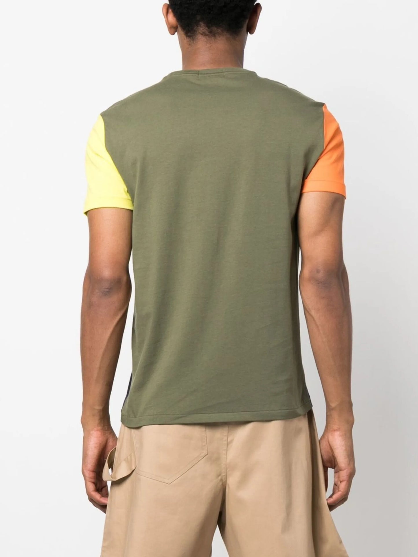 Polo Bear-print colour-block T-shirt