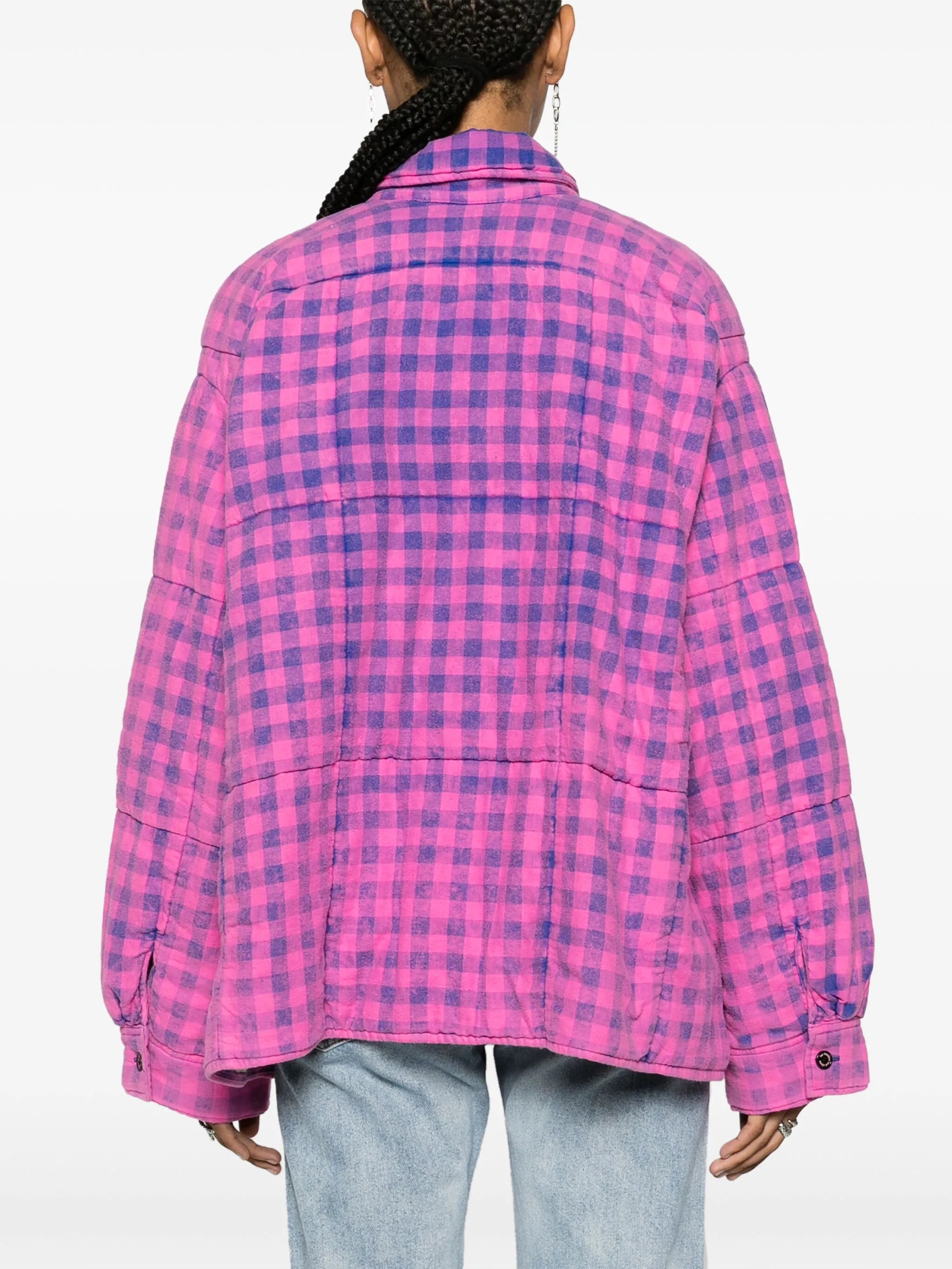 Check Padded Shirt Jakcet