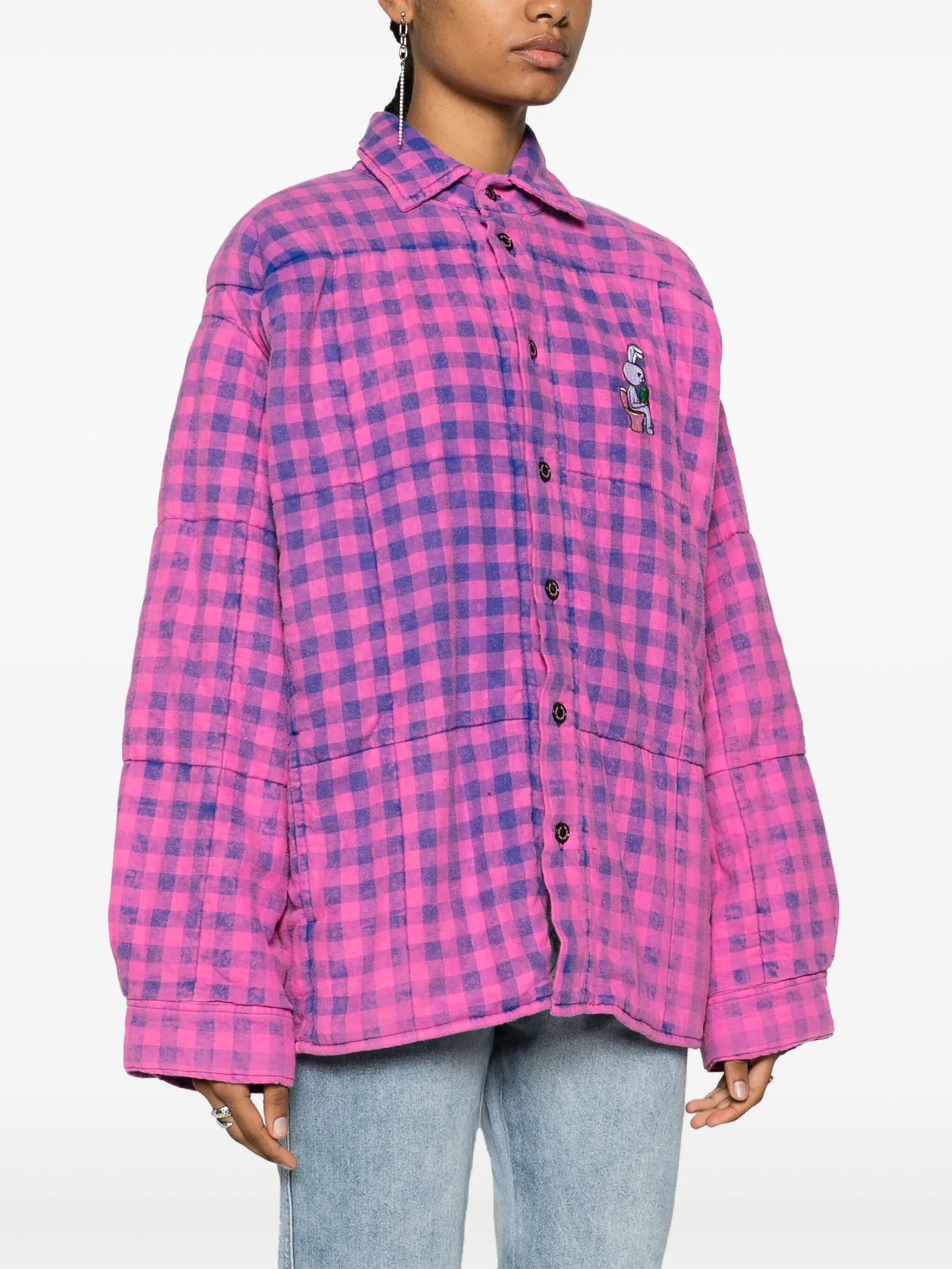 Check Padded Shirt Jakcet
